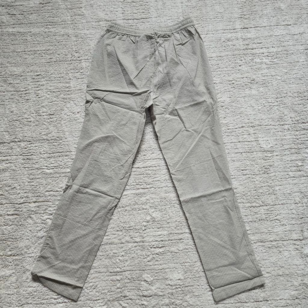 Boohoo Men's boohooMAN Slim Fit Seersucker Trousers M Light Grey Size US 42 / EU 58 - 6 Thumbnail