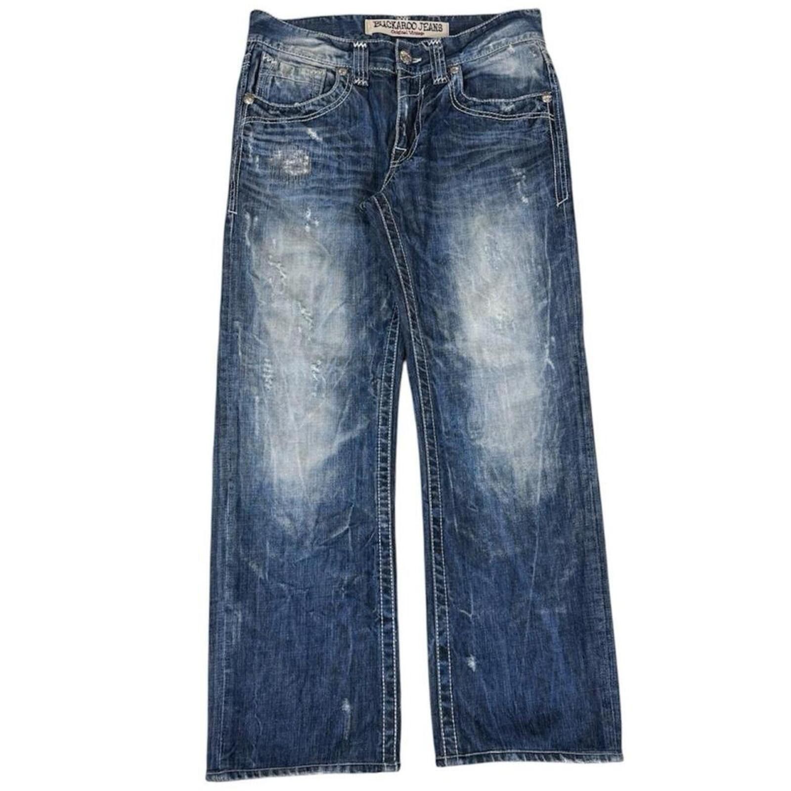 True Religion Buckaroo original vintage denim jeans Size US 33 - 3 Thumbnail