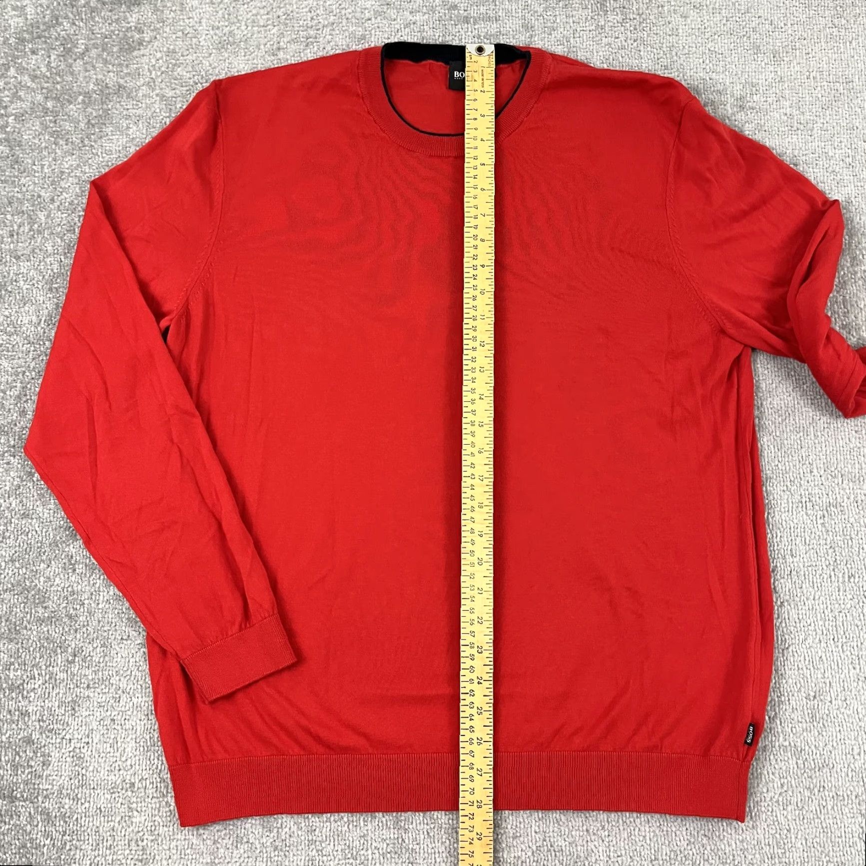Hugo Boss Hugo Boss Sweater Mens 2XL XXL Red Knit Cotton Crewneck Pullover Preppy Casual Size US XXL / EU 58 / 5 - 5 Thumbnail