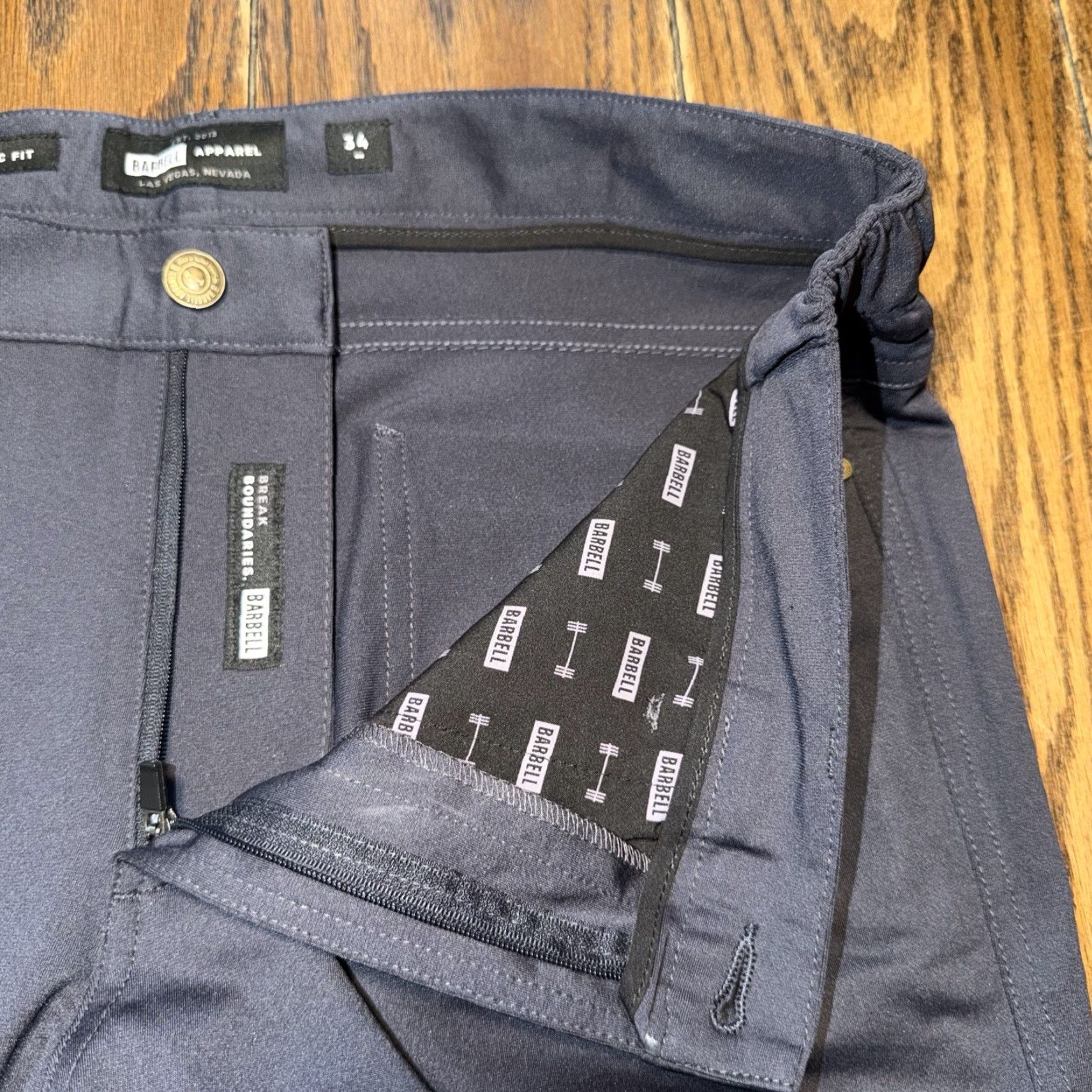 Vintage Barbell Men’s 34x31 Performance Pants Slim Fit Blue Size US 34 / EU 50 - 5 Thumbnail