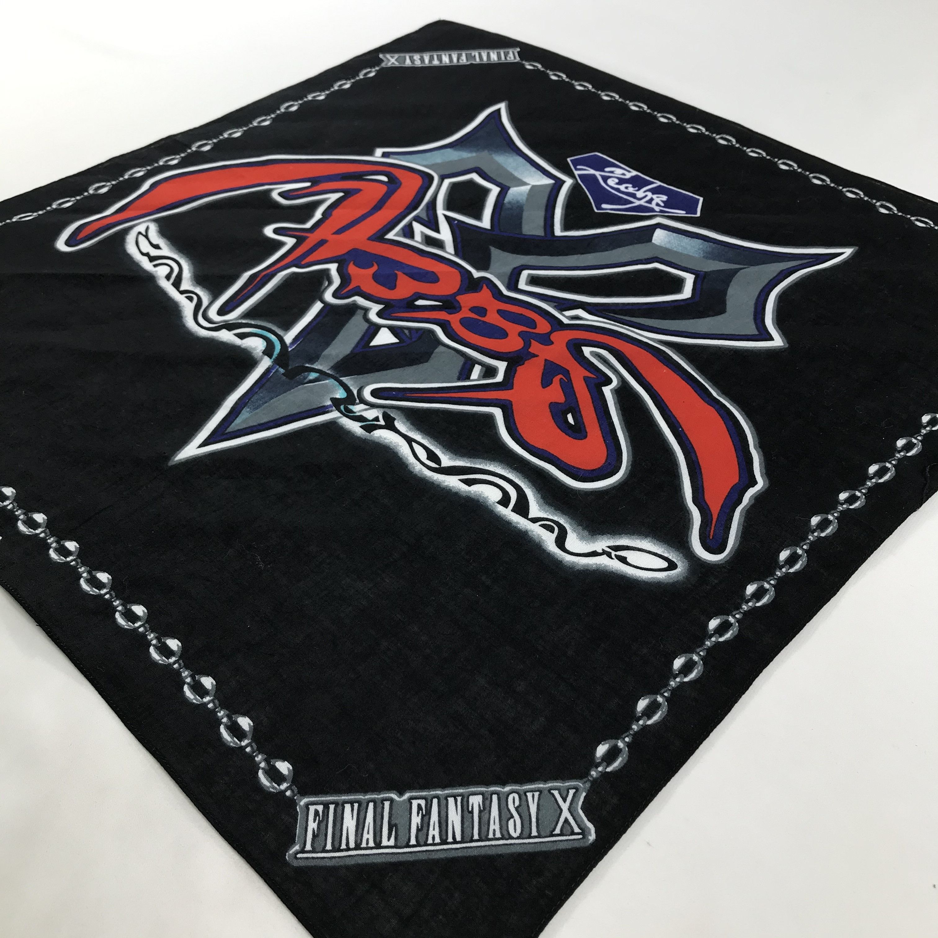 Anime × Vintage Final Fantasy Bandana / Handkerchief / Neckerchief -S1828 Size ONE SIZE - 2 Thumbnail