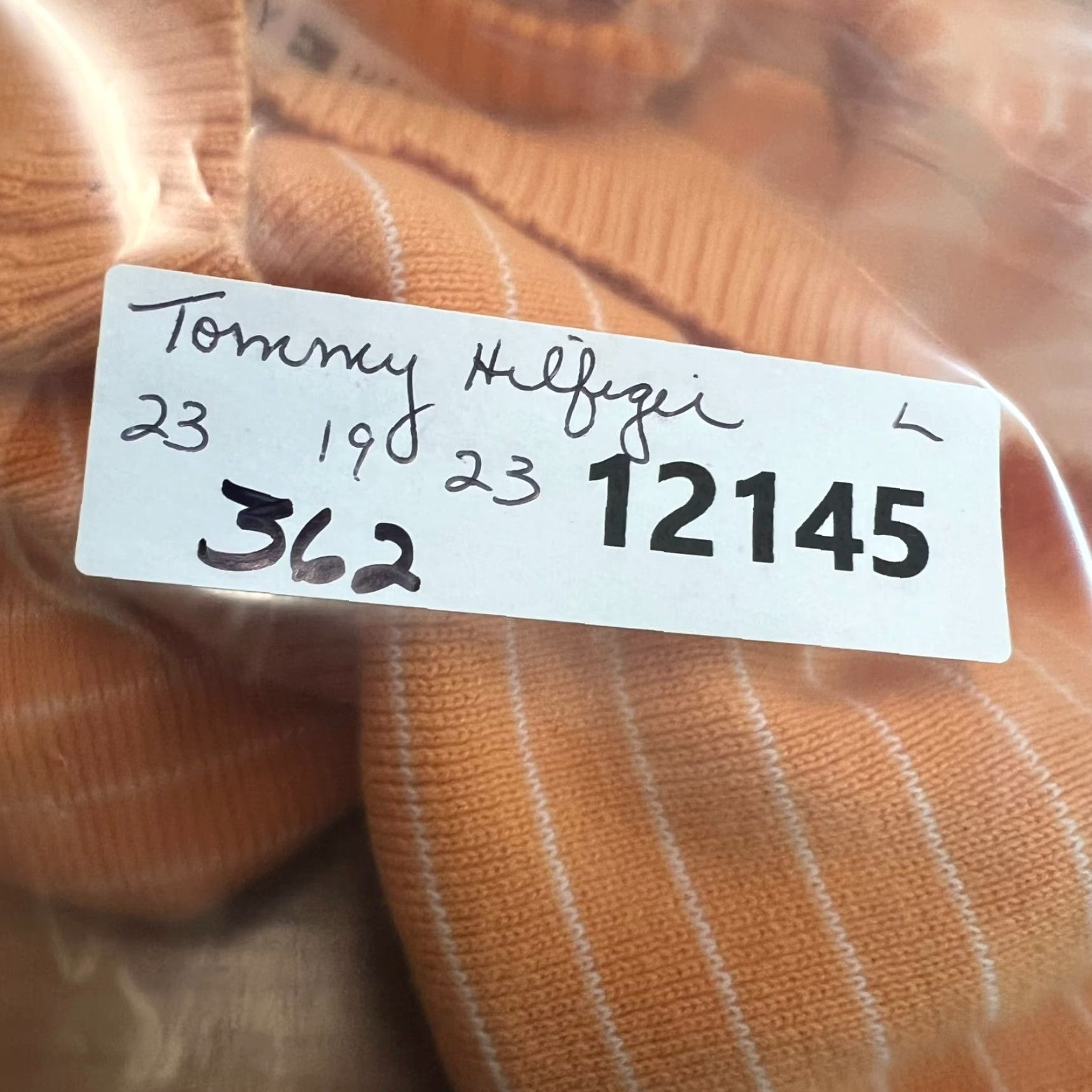 Tommy Hilfiger Tommy Hilfiger Sweater Women L Orange Striped Pullover Knit Cotton Logo All Seasons Designer Classic Size L / US 10 / IT 46 - 7 Thumbnail