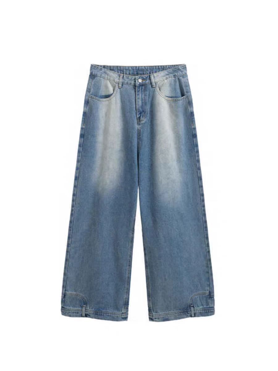 Japanese Brand × Jean Retro street baggy straight leg jeans Size US 32 / EU 48 - 4 Thumbnail