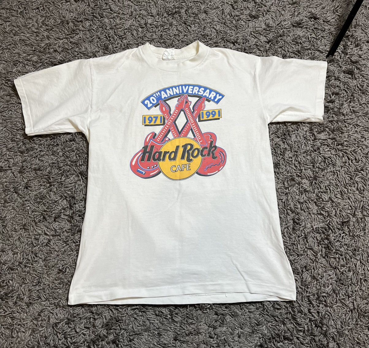 Hard Rock Cafe HARD ROCK 1991’s ANNIVERSARY 20th 1971-91 MEMORY T-SHIRT Size US L / EU 52-54 / 3 - 1 Thumbnail