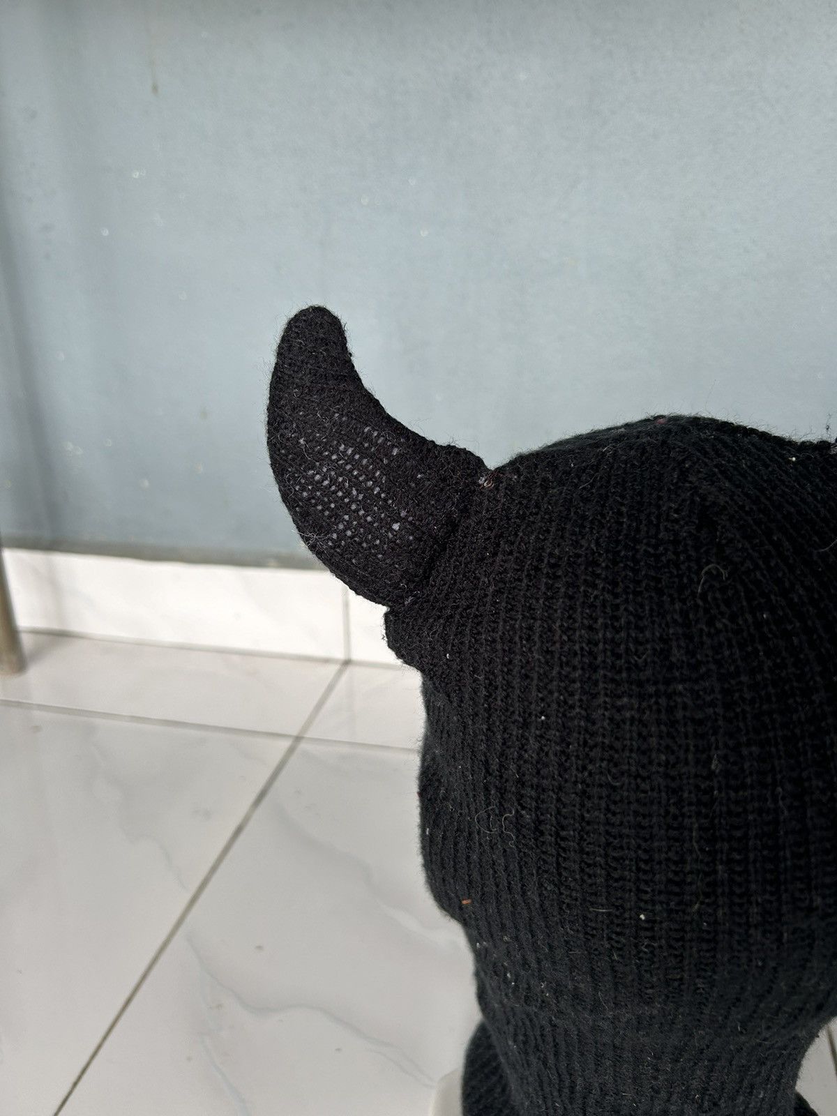 Japanese Brand × Kapital × Vintage Balaclava Masked Horn Devil Knitt Rare ☠️☠️ Size ONE SIZE - 5 Thumbnail
