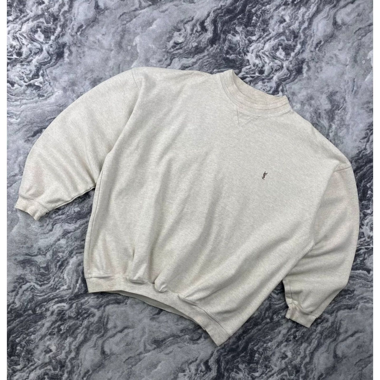 Vintage VINTAGE Yves Saint Laurent Sweatshirt YSL Men 2XL Beige Crew Neck Logo Pullover Sweatshirt Mens Size US XXL / EU 58 / 5 - 2 Thumbnail