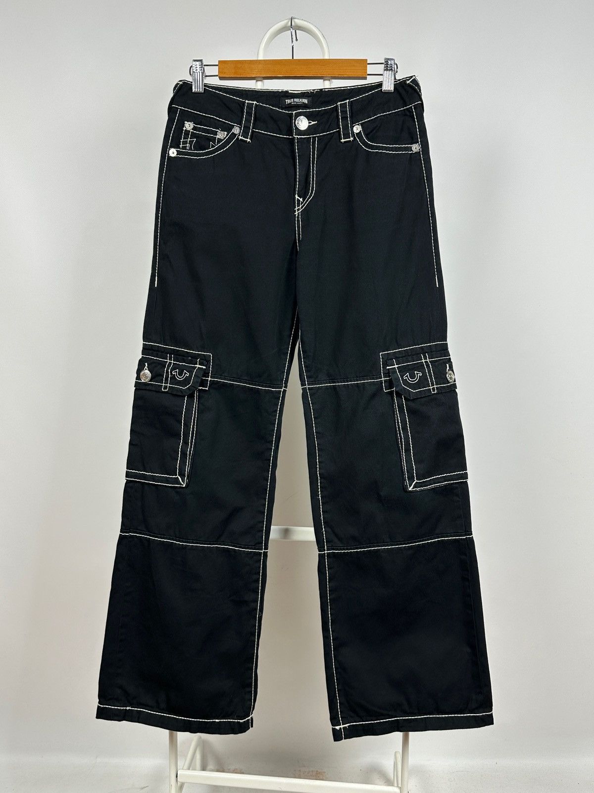 Japanese Brand True Religion Low Rise Baggy Cargo Pants Size US 28 / EU 44 - 2 Thumbnail