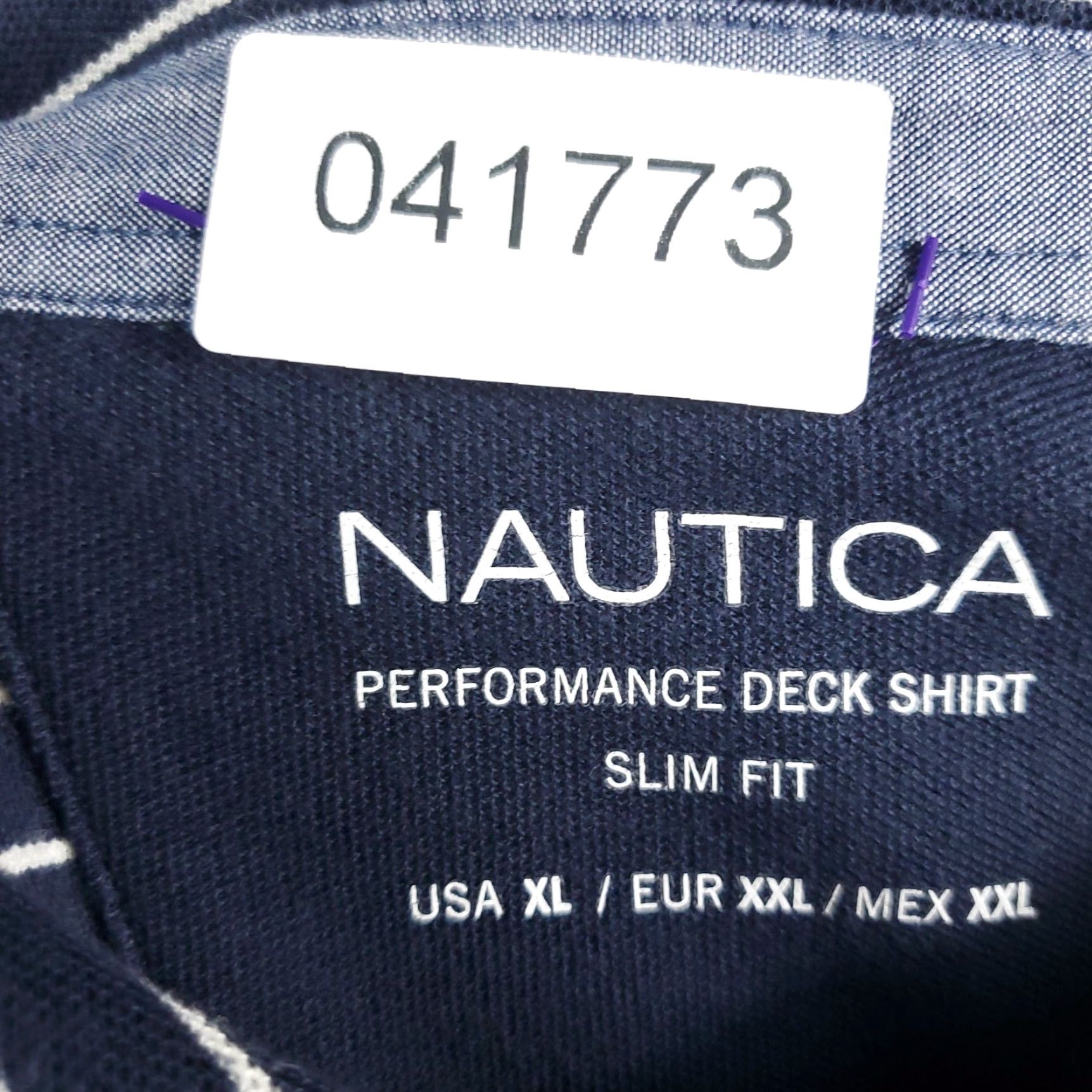 Nautica Nautica Polo Shirt Blue Striped Adult XL Casual Short Sleeve Mens Size US XL / EU 56 / 4 - 7 Thumbnail