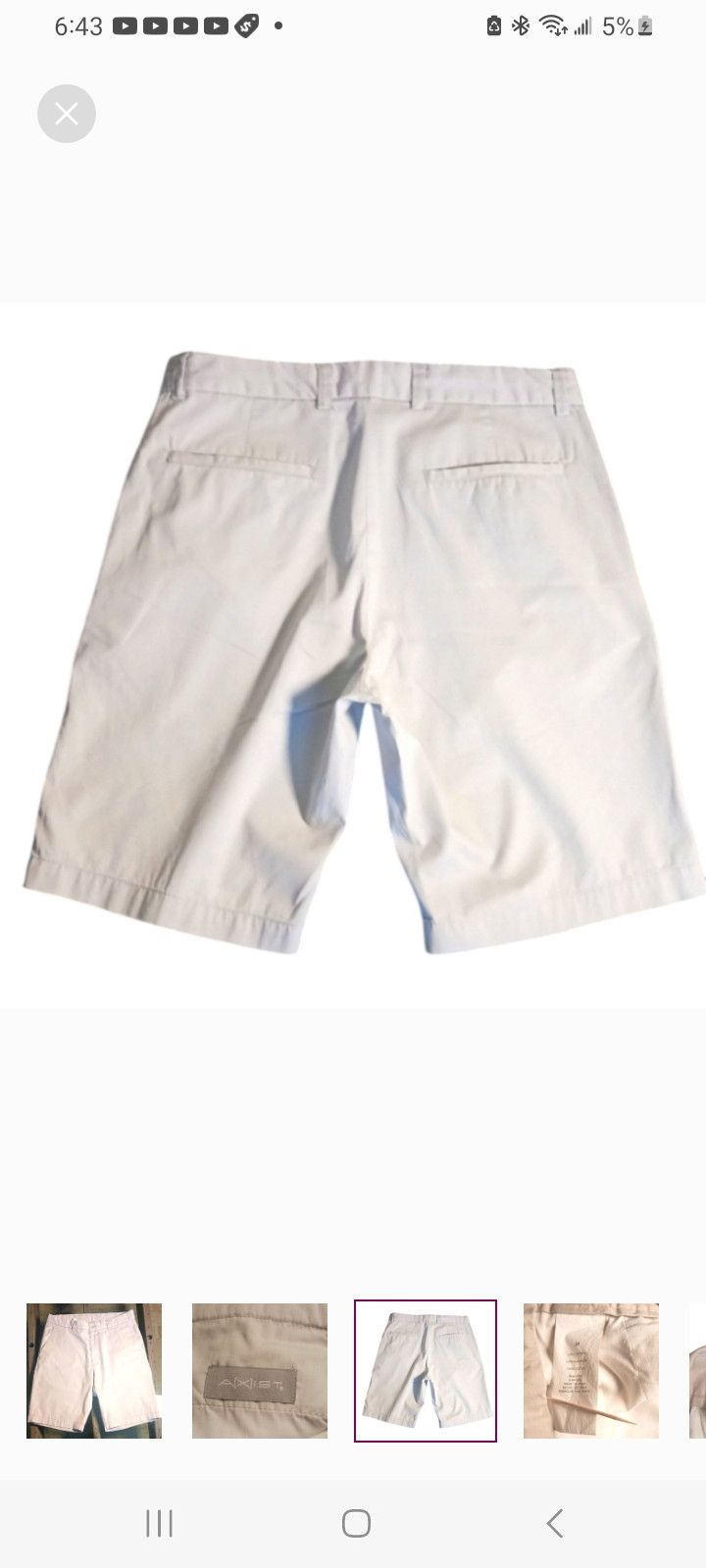 Axist AXIST Men's Taupe Chino Shorts Size US 32 / EU 48 - 3 Thumbnail