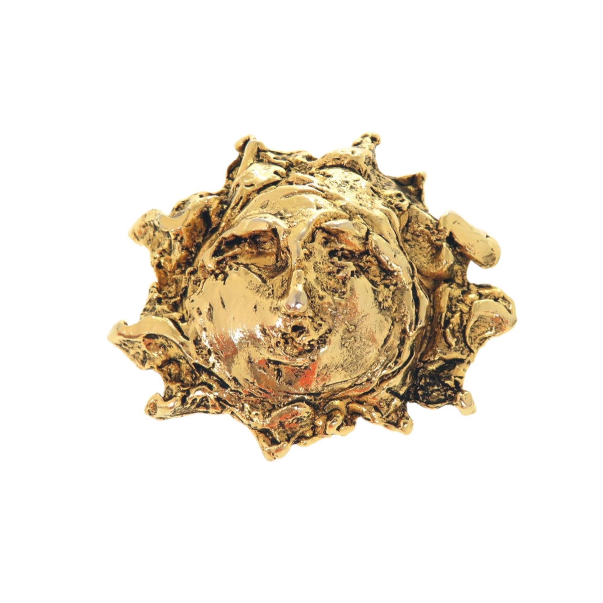 Hermes Excellent condition Hermes Sun Soleil vintage brooch, metal, gold, 1961HERMES Size ONE SIZE - 1 Thumbnail
