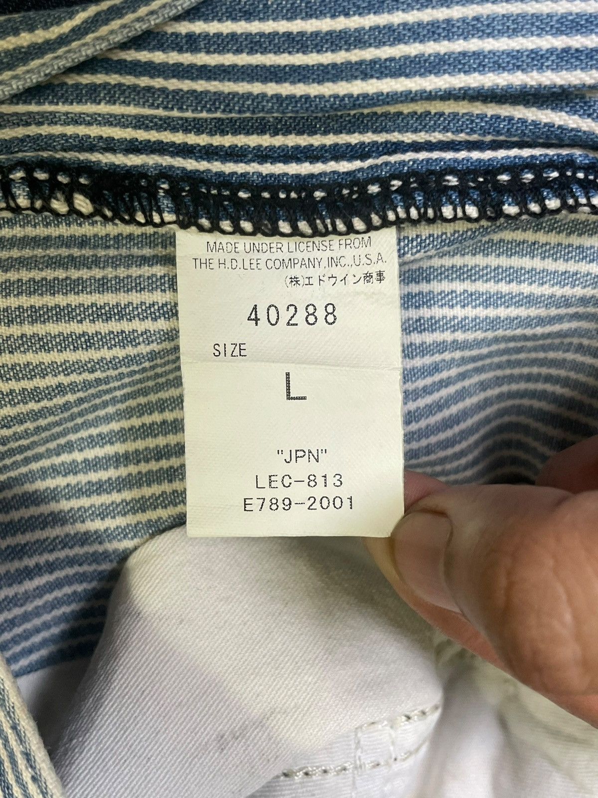Lee Vintage Lee Hickory Iconic Railroad Carpenter Loose Jeans Size US 33 - 15 Thumbnail