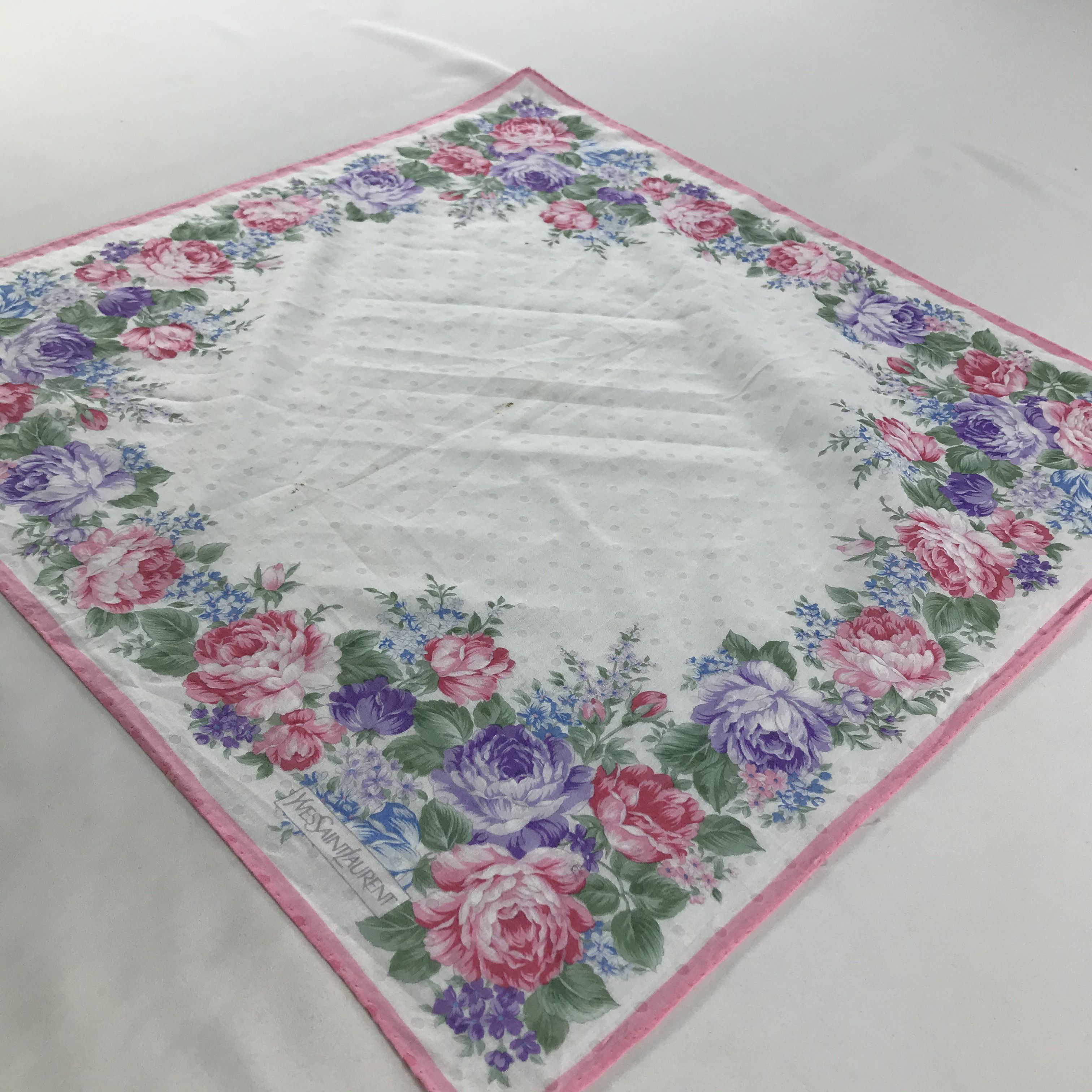 Vintage × Yves Saint Laurent Yves Saint Laurent Bandana / Handkerchief/Neckerchief -S1737 Size ONE SIZE - 2 Thumbnail