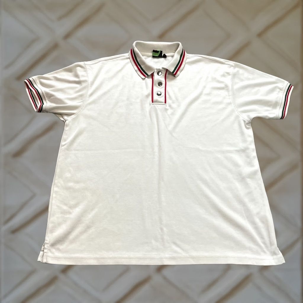 Vintage VINTAGE Franky Max Polo Shirt Mens XL White Collared Solid Preppy Red Trim Rugby Golf Shirt XL Mens White Polo Size US XL / EU 56 / 4 - 1 Thumbnail