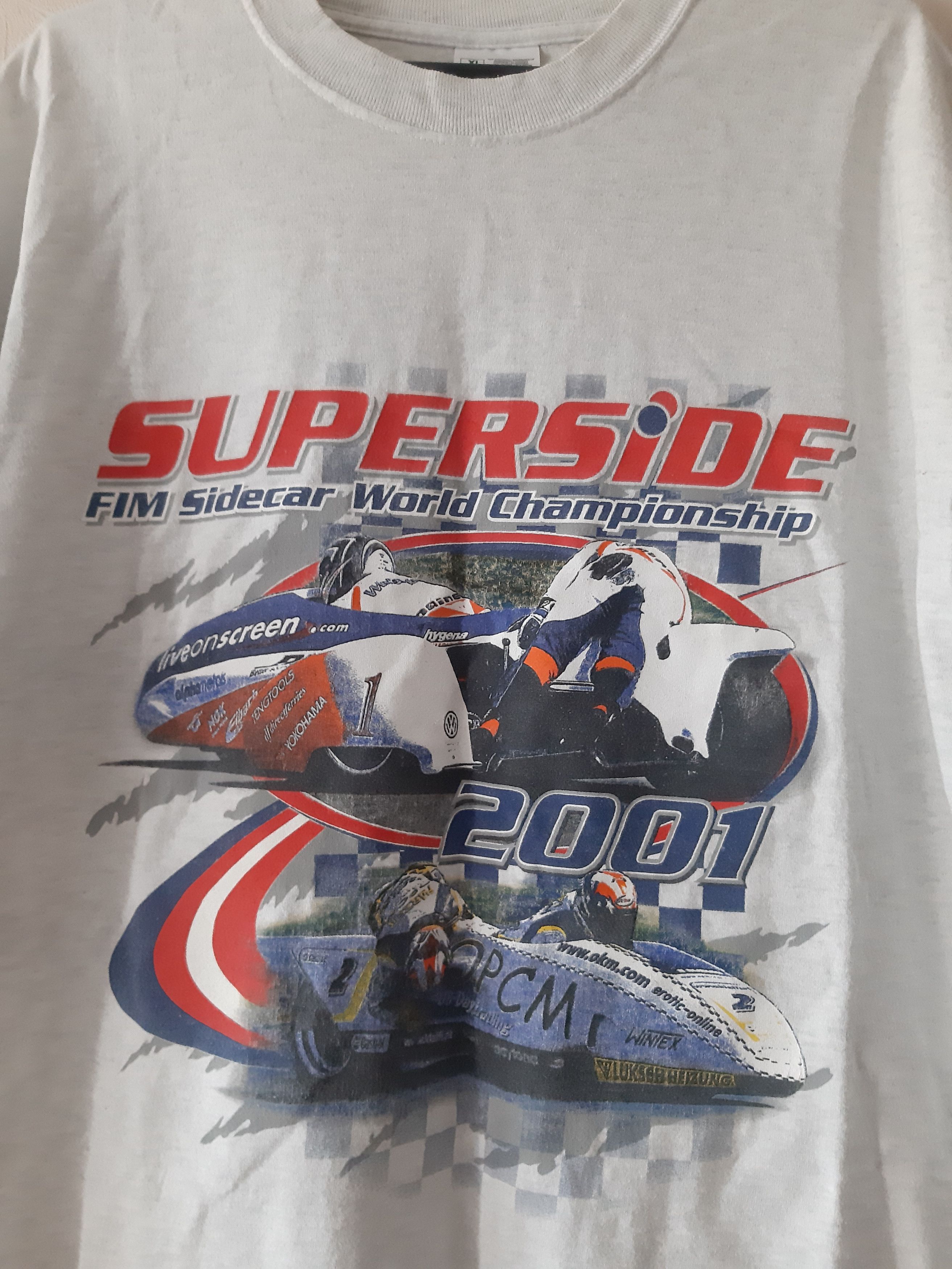 Vintage FIM Sidecar World Championship 2001 vintage shirt SUPERSIDE Size US XL / EU 56 / 4 - 2 Thumbnail