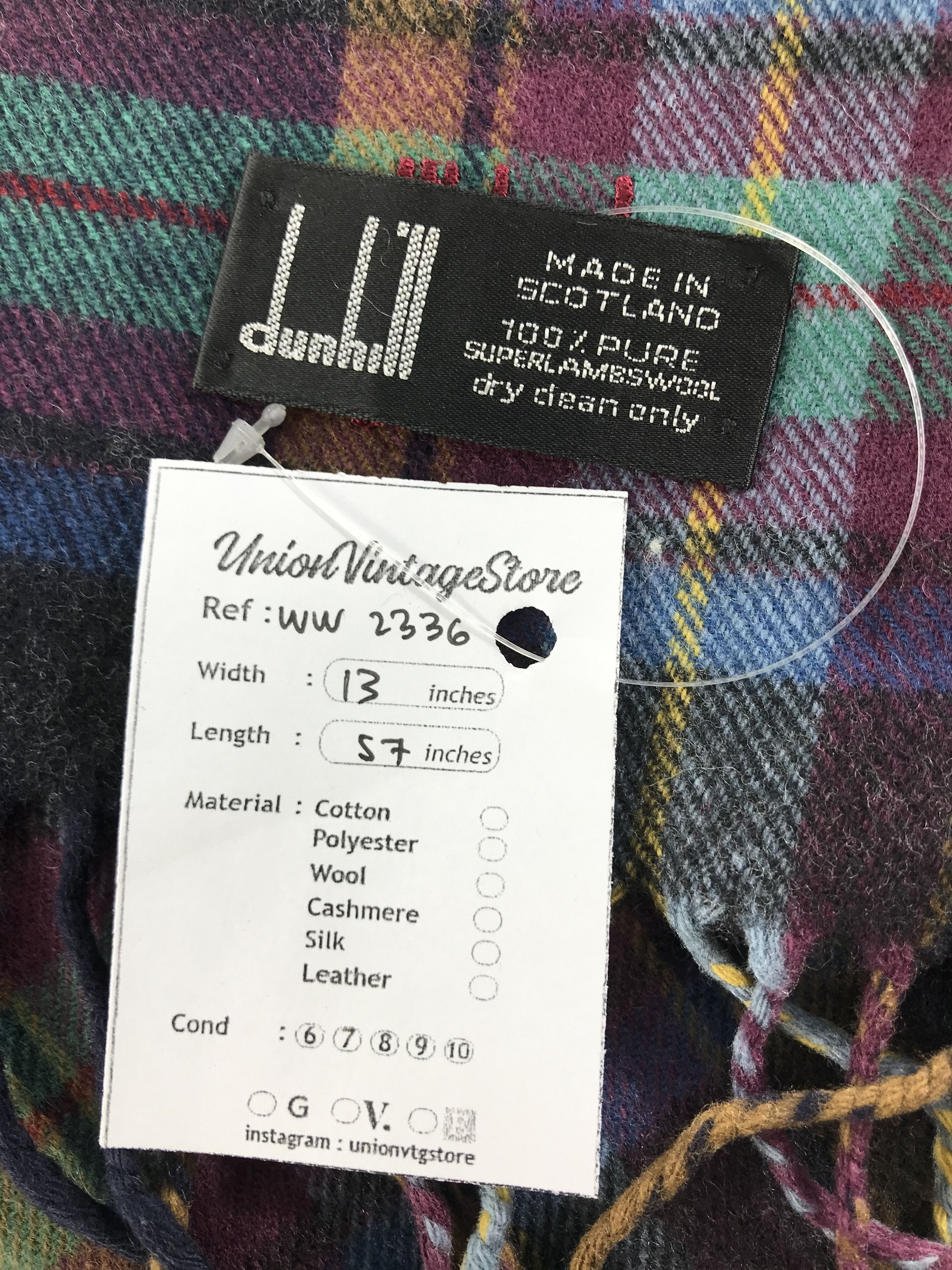 Alfred Dunhill × Vintage Alfred Dunhill Scarf / Muffler / Neckwear - WW2336 Size ONE SIZE - 5 Thumbnail