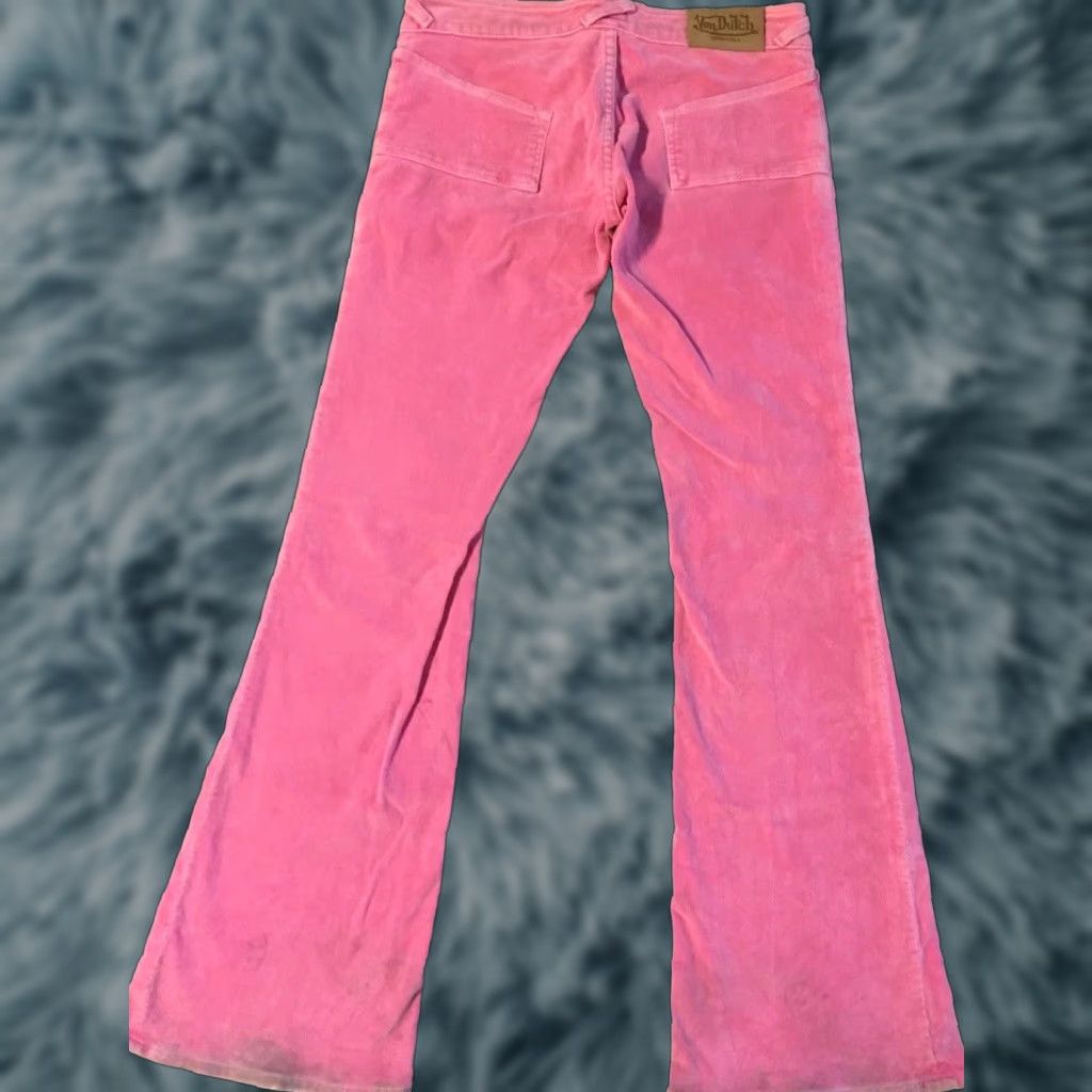 Vintage VINTAGE Hollywood Von Dutch Faded Low Rise Flared Pants 30 Women Pink USA 80s 90s Grunge Rockabilly Fashion Designer Belted Shoes? Size 30" / US 8 / IT 44 - 1 Thumbnail