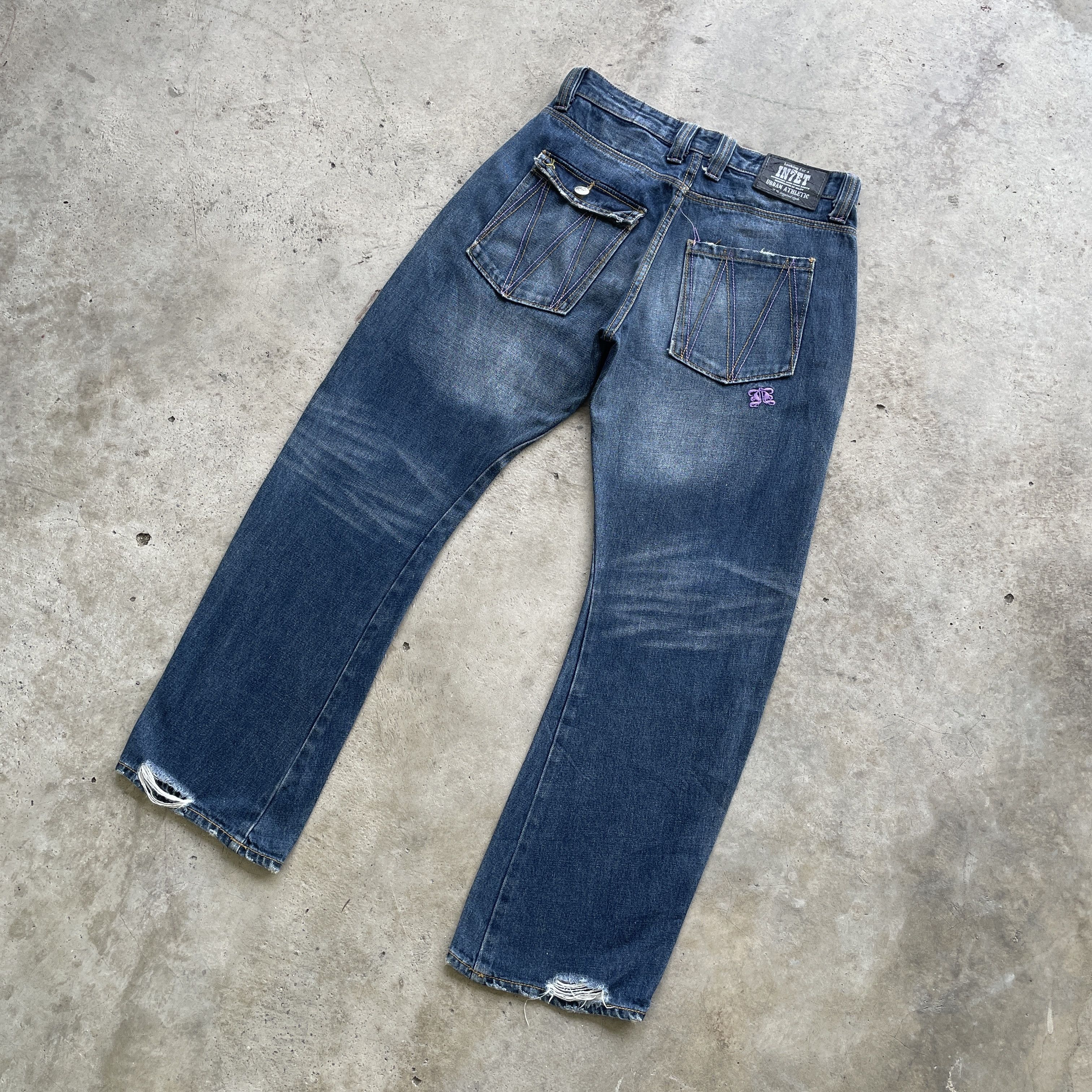 Japanese Brand W32x29.5 VINTAGE IN7ET RARE DENIM FADED JEANS PANTS Size US 32 / EU 48 - 1 Thumbnail