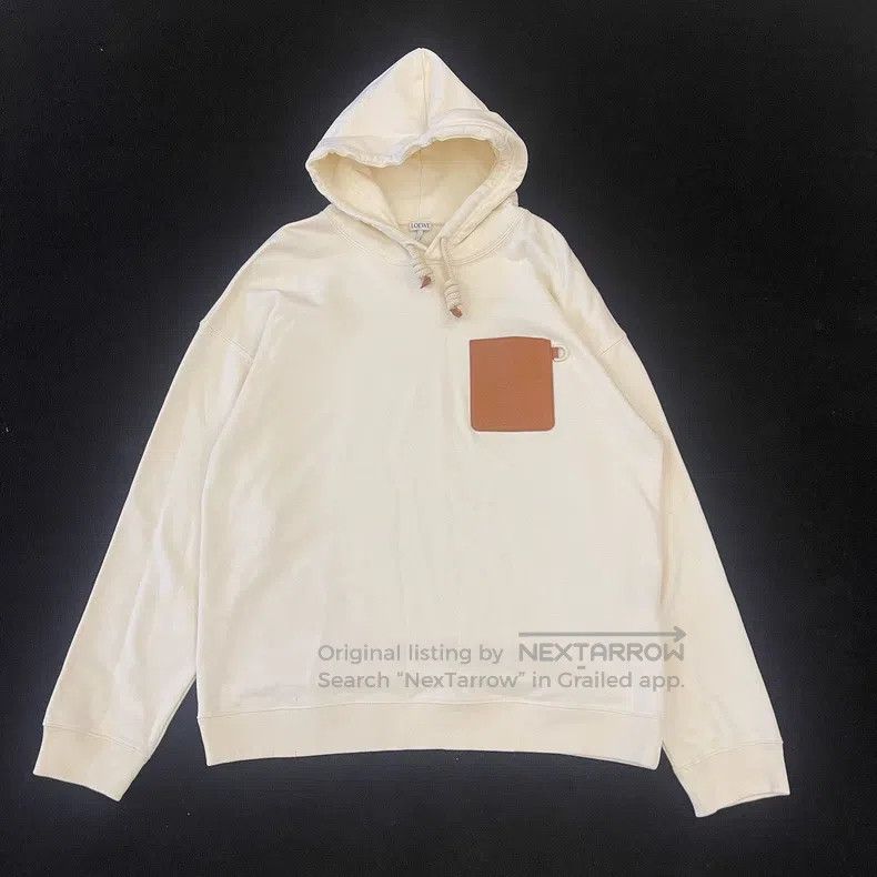Loewe LOEWE Pocket Logo Leather Badge Hoodie Size XXL / US 16-18 / IT 52-54 - 1 Thumbnail