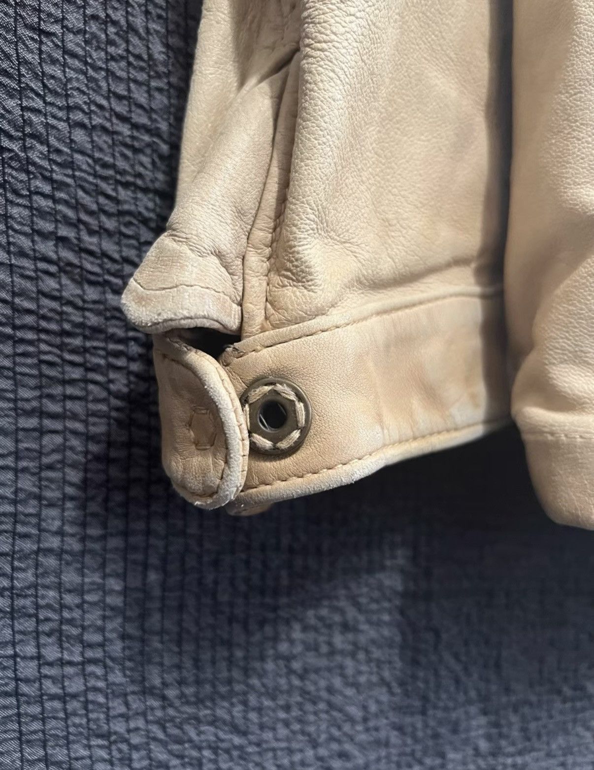 Giorgio Brato Giorgio Brato Italian Vintage Lambskin & Linen Jacket Size US M / EU 48-50 / 2 - 5 Thumbnail