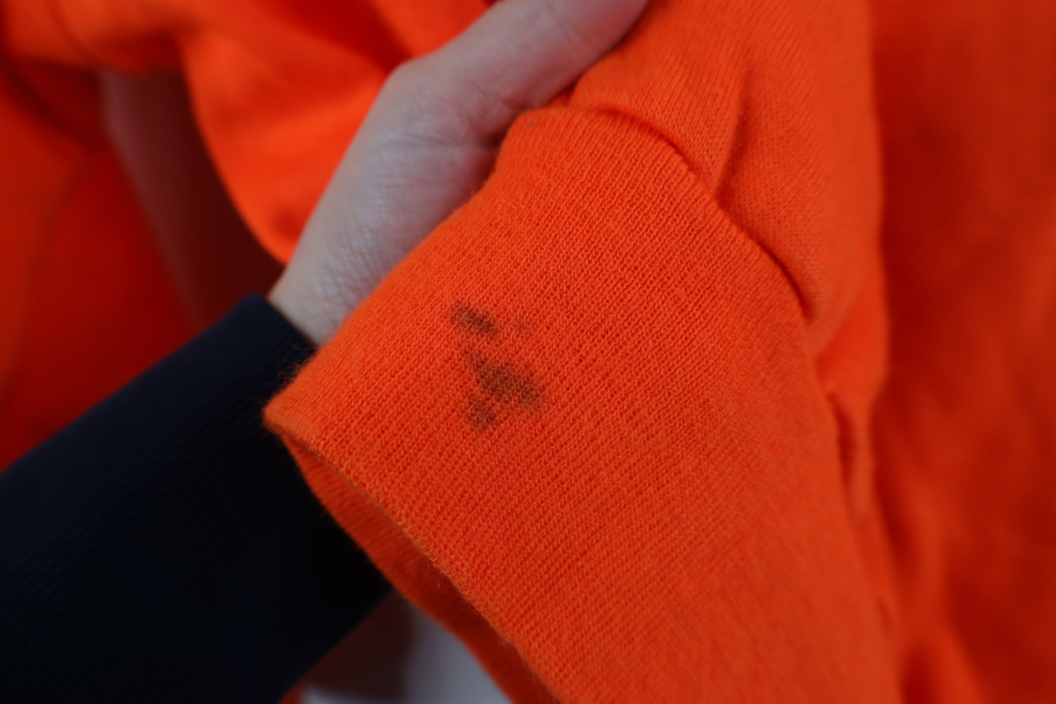 Vintage Vintage 80s 90s Streetwear Blank Sweatshirt Blaze Orange Size US L / EU 52-54 / 3 - 5 Thumbnail