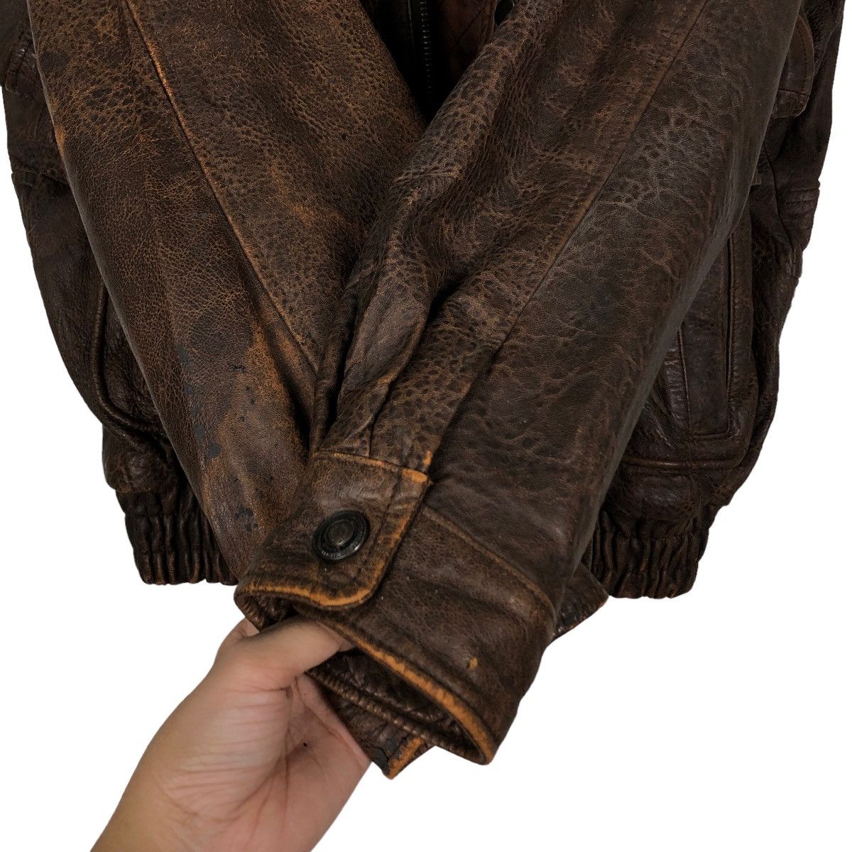 Japanese Brand 🔥Vintage Biker Leather Jacket Bayleaf Anch Issey Miyake Size US M / EU 48-50 / 2 - 15 Thumbnail