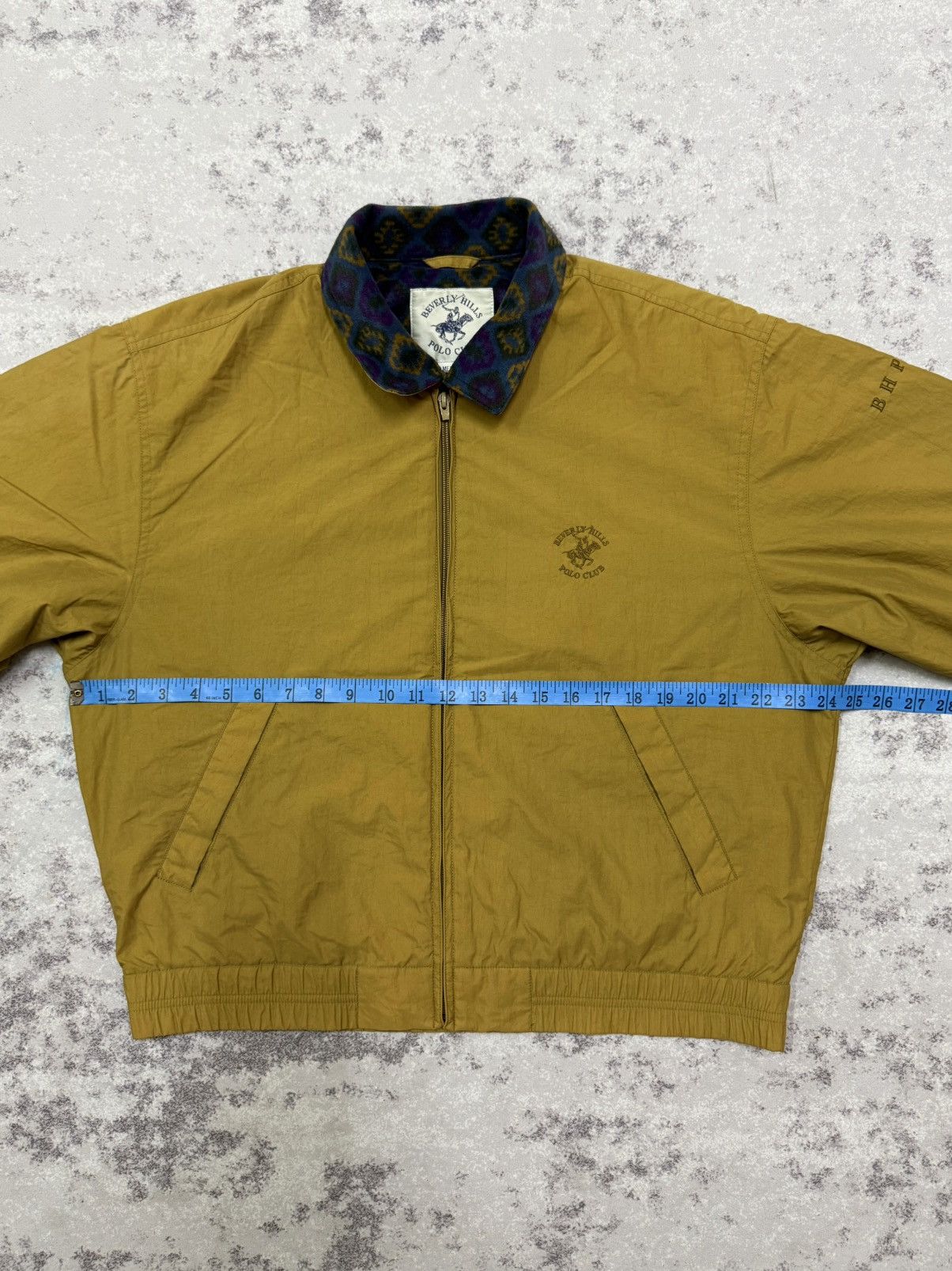 Beverly Hills Polo Club Vintage BHPC mustard yellow patterned fleece lining jacket Size US M / EU 48-50 / 2 - 19 Thumbnail