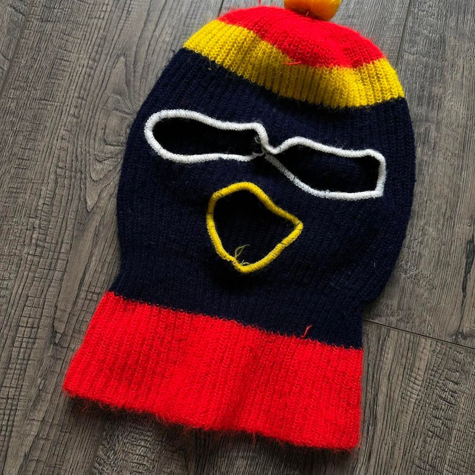 Vintage Vintage 70s Retro Ski Winter Ski Face Mask Balaclava Hat Cap Size ONE SIZE - 2 Thumbnail