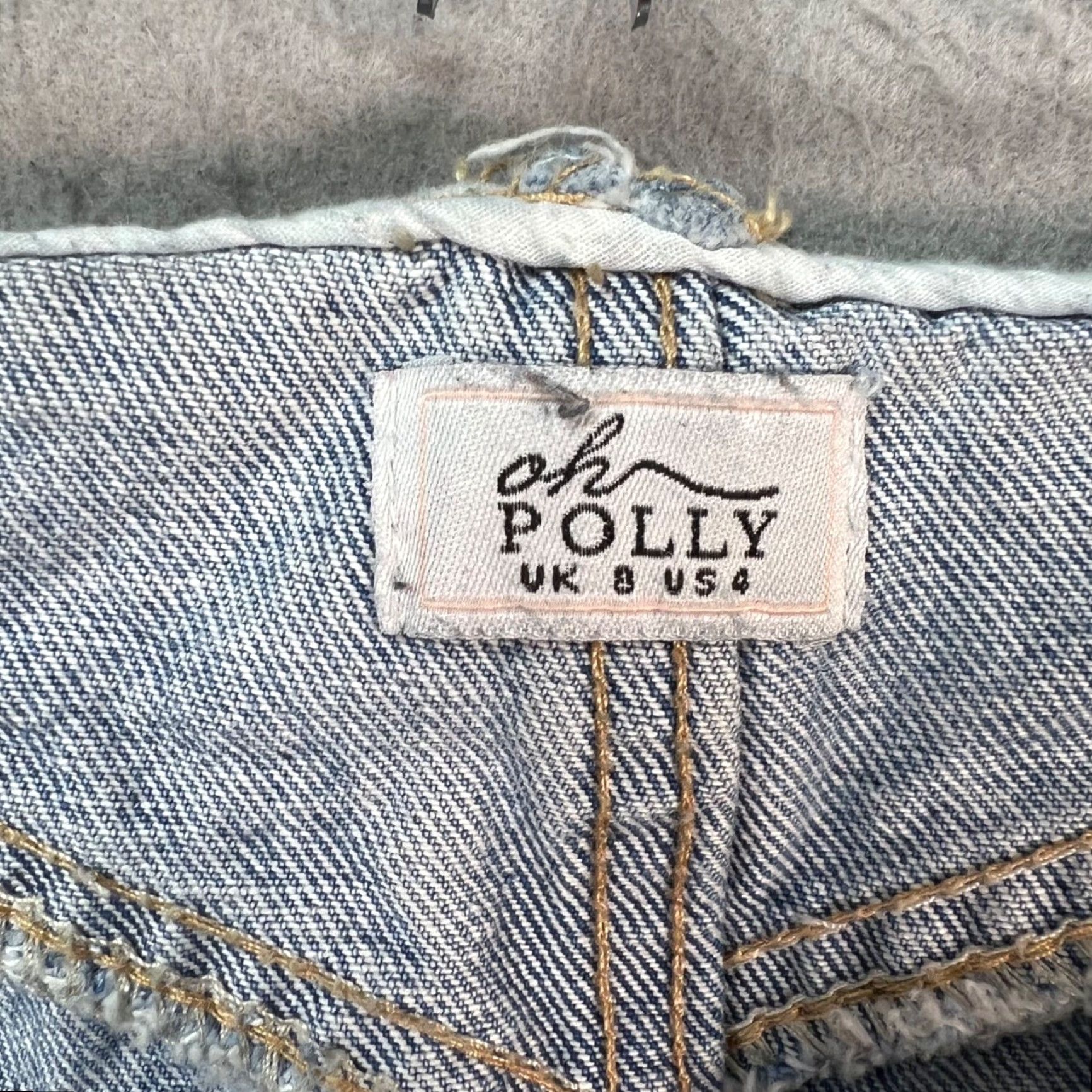 Vintage Oh Polly Jeans Womens Size 4 Wide-Leg Denim 5-Pocket Blue Cotton Vintage N/A Size 27" / US 4 / IT 40 - 3 Thumbnail