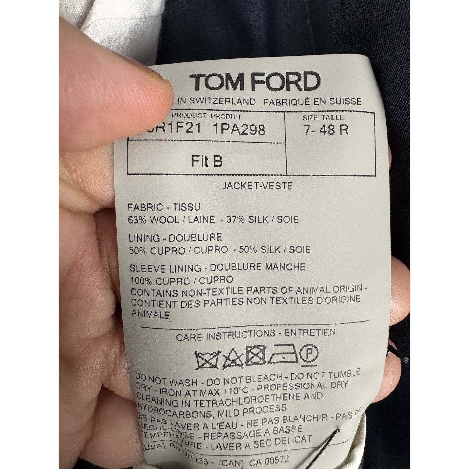 Tom Ford Tom Ford Wool Silk Sport Jacket Blue Peak Lapel 48 IT/ 38 US Size 38S - 8 Thumbnail