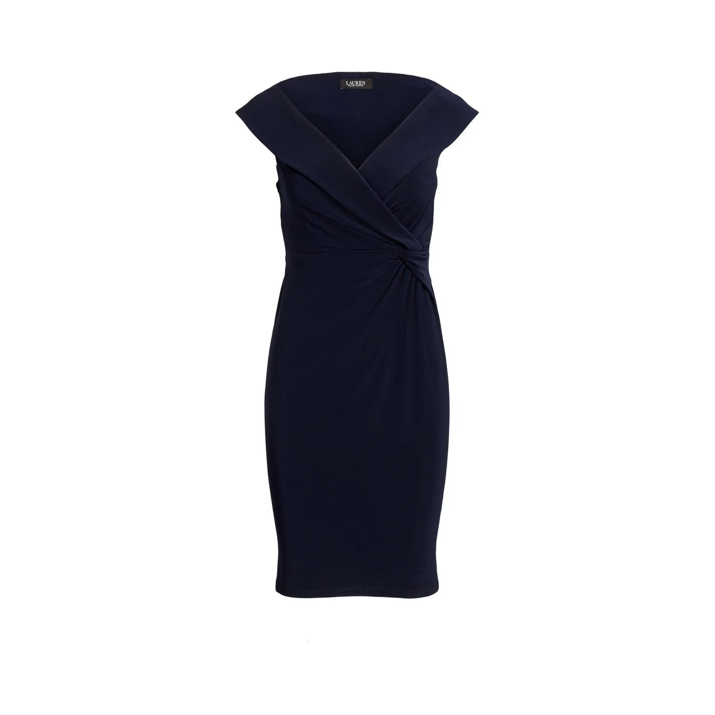 Lauren Ralph Lauren o1g2r1mq0825 Jersey Off-the-Shoulder Cocktail Dress Navy Size M / US 6-8 / IT 42-44 - 1 Thumbnail