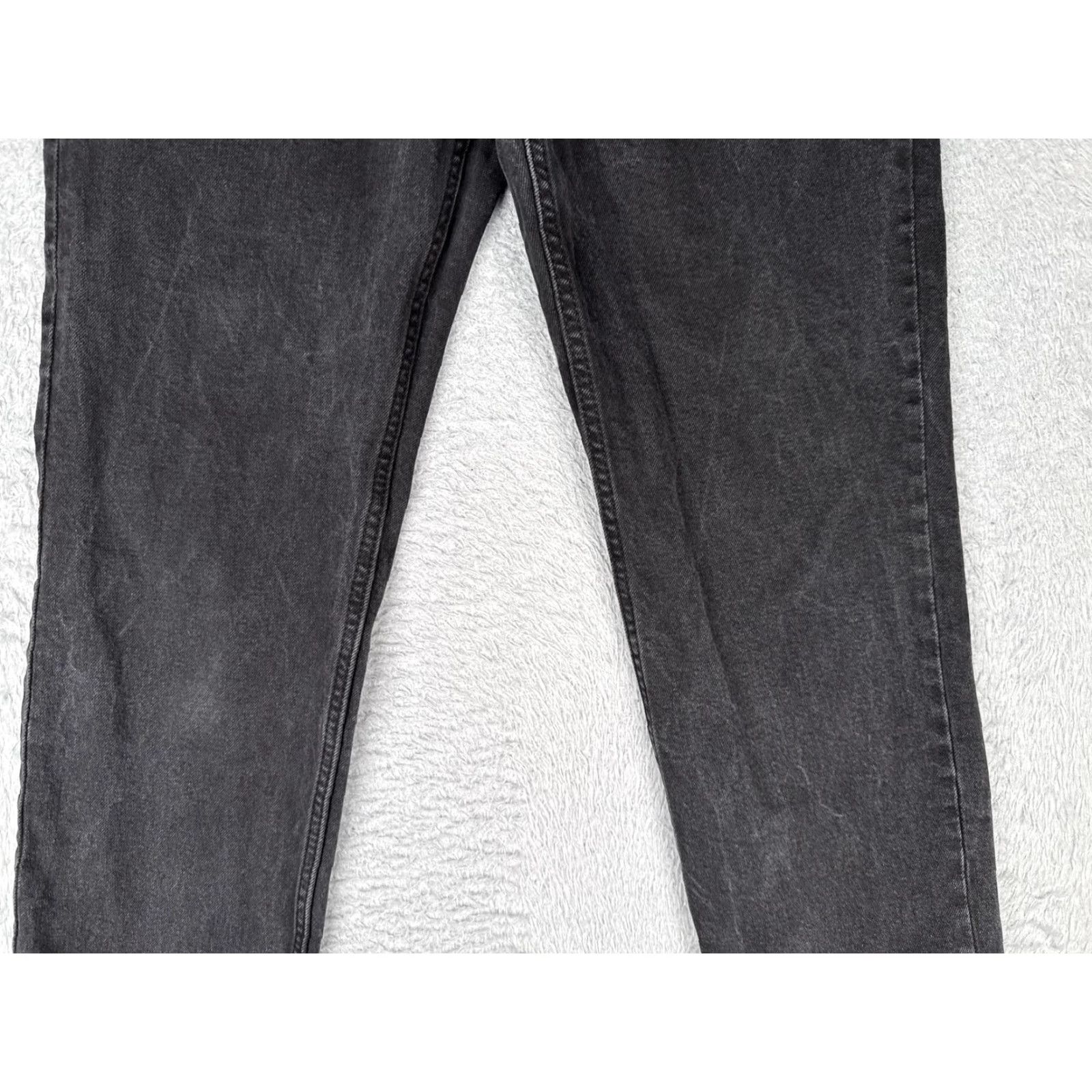 H&M H&M Jeans Women 8 Black High Rise Straight Denim 5-Pocket Zip Button Charcoal Wash Cotton Blend Spandex 29x27 Size 30" / US 8 / IT 44 - 3 Thumbnail