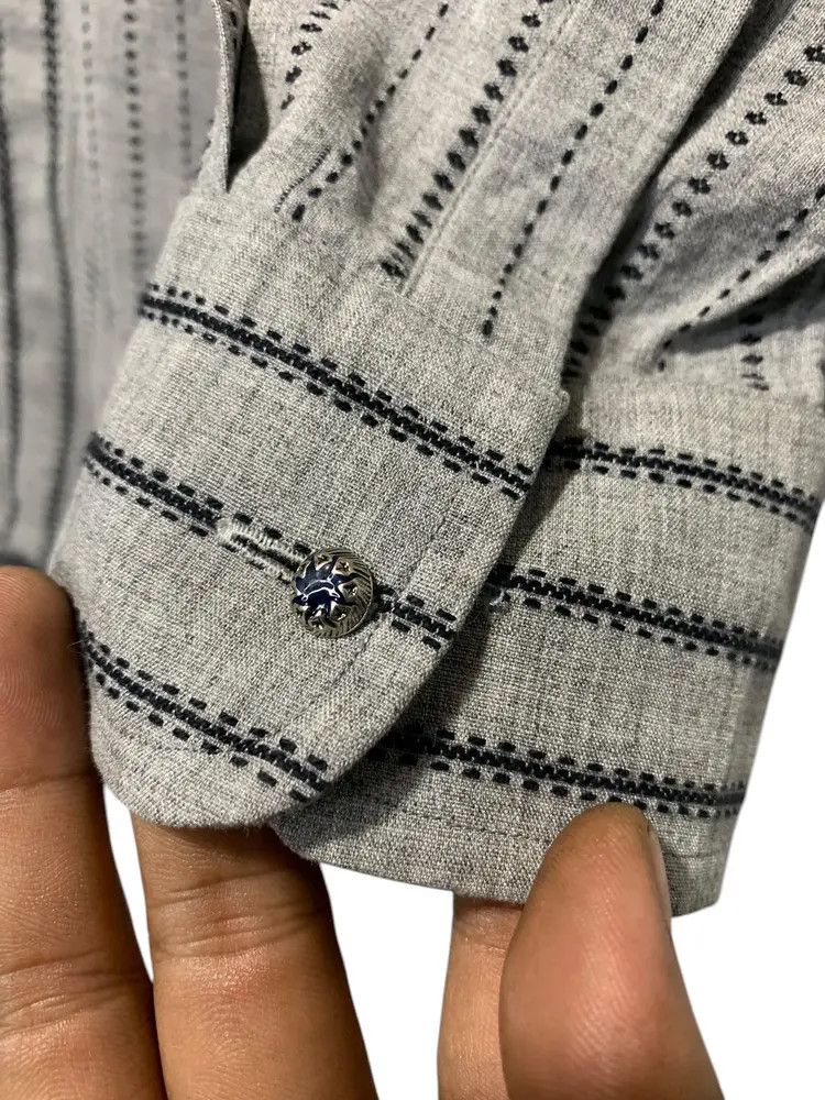 Givenchy 2000s Givenchy paris stitches stripe blue sapphire shirt Size US M / EU 48-50 / 2 - 4 Thumbnail