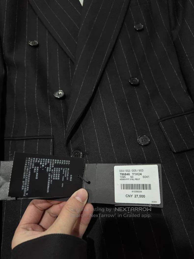 Saint Laurent Paris Saint Laurent Paris Double-breasted Men's Suit Jacket Size US M / EU 48-50 / 2 - 2 Thumbnail