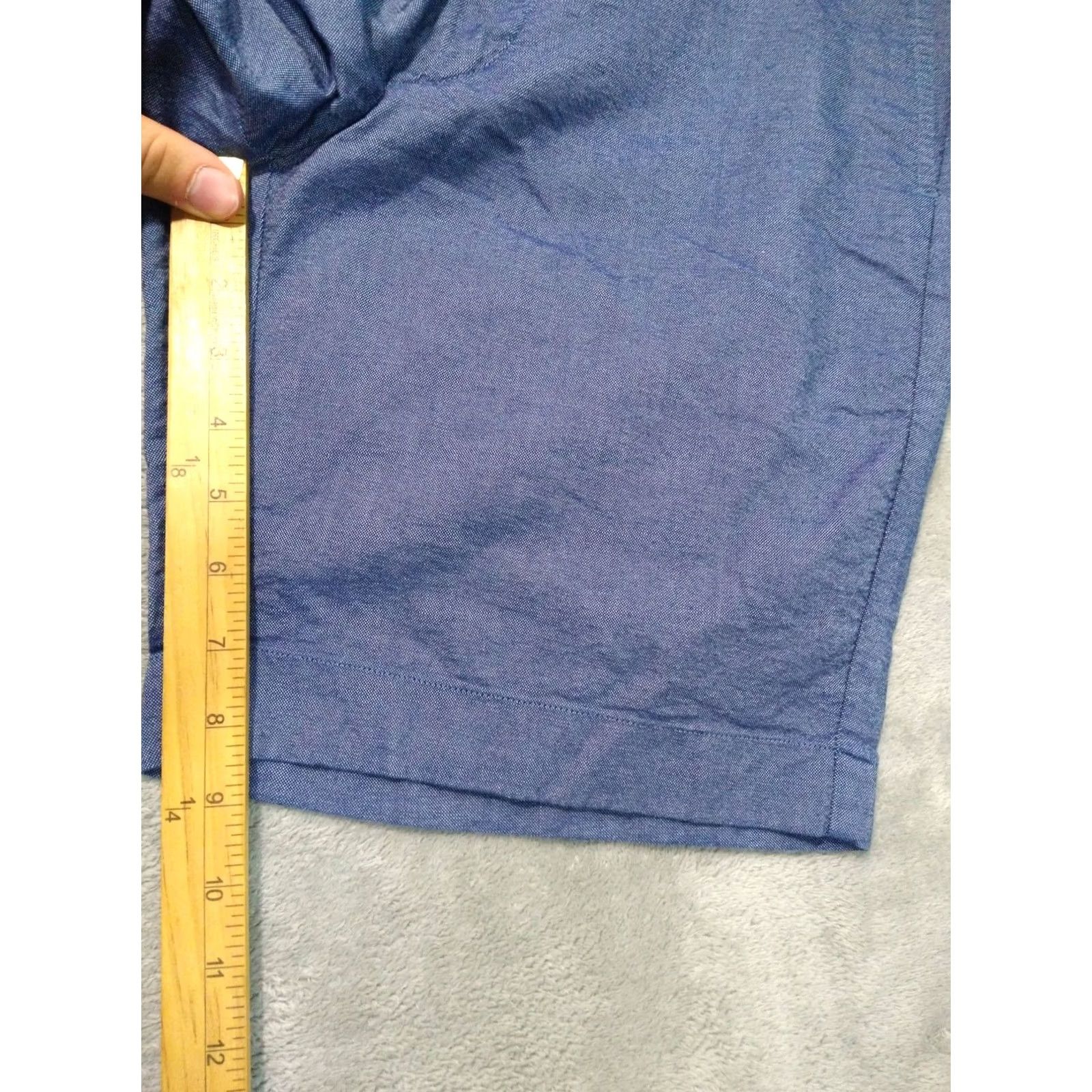 J.Crew J.CREW Shorts Mens 32 Blue Gramercy Chambray Flat Front Mid Rise Cotton Preppy Shirt? Size US 32 / EU 48 - 5 Thumbnail