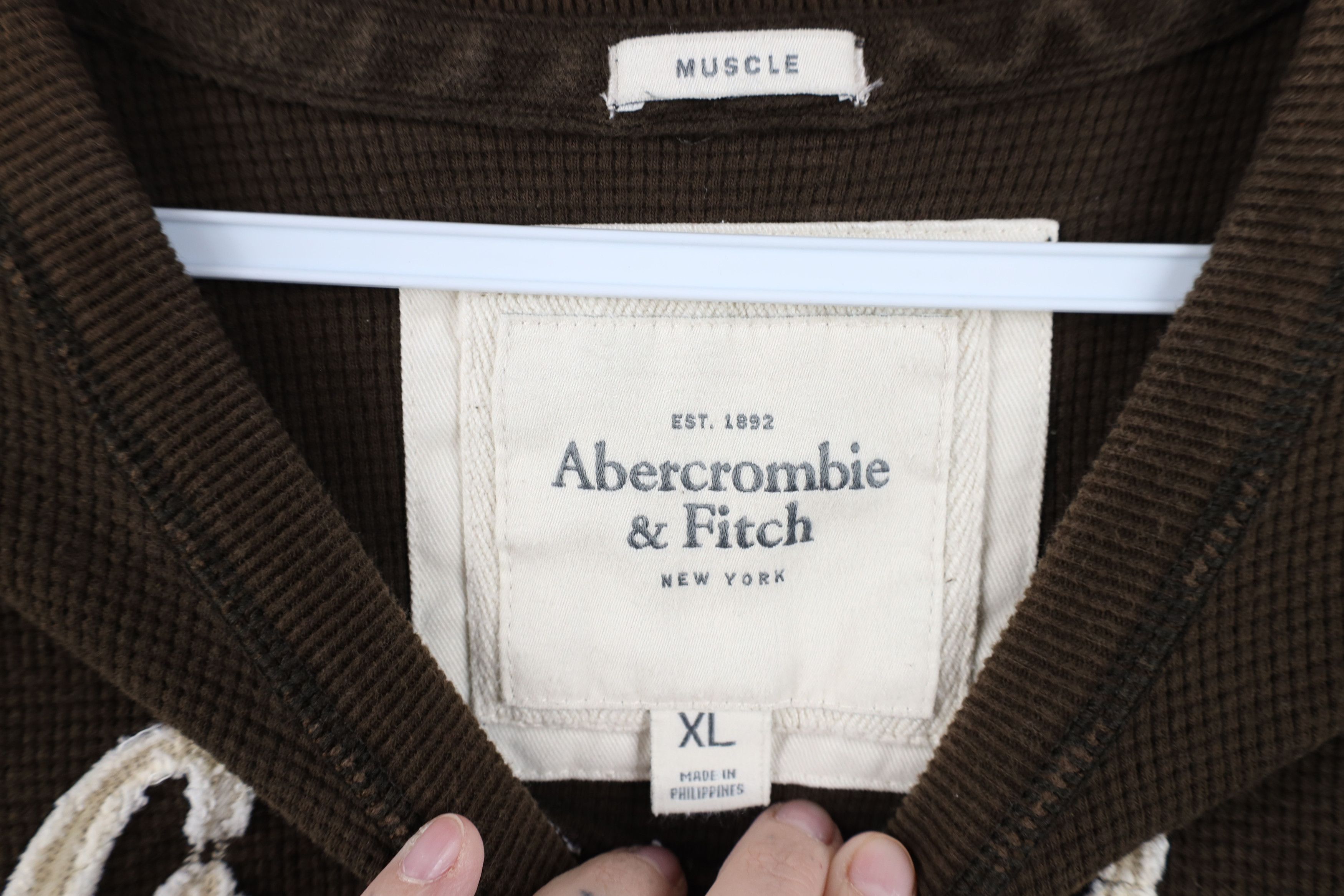 Abercrombie & Fitch Vintage Abercrombie & Fitch Waffle Knit Long Sleeve T-Shirt Size US XL / EU 56 / 4 - 10 Thumbnail