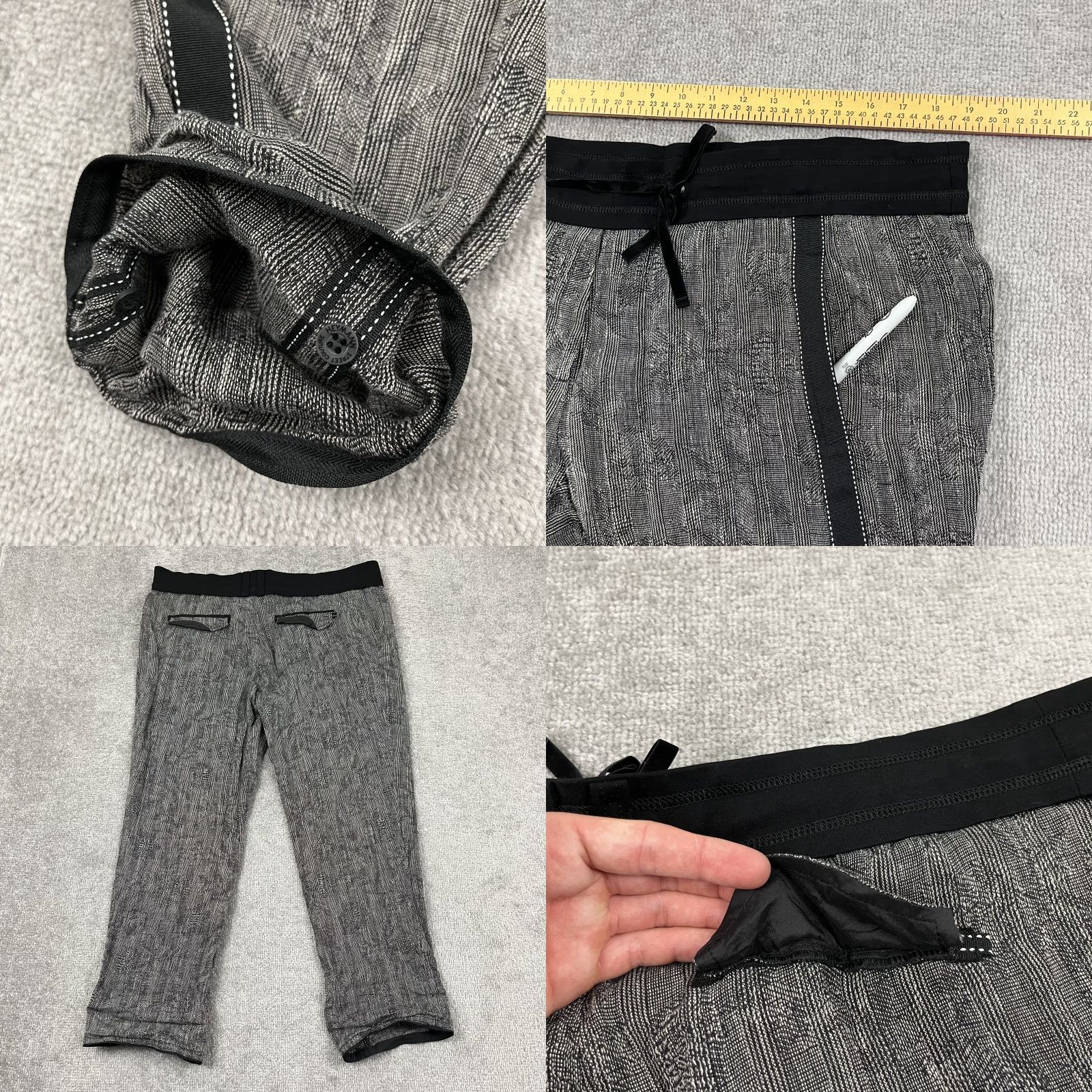 Vintage Beate Heymann Pants Women US 14 Gray Linen Ankle Straight Casual Business Statement Pockets Size 36" / US 14 / IT 50 - 8 Thumbnail