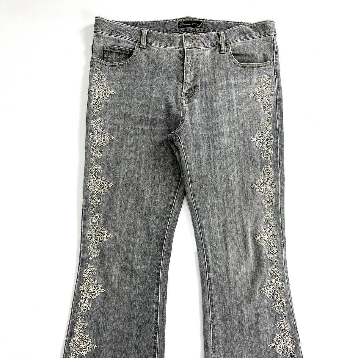 If Six Was Nine × Japanese Brand × Le Grande Bleu (L.G.B.) Crazy Oririn Jeans Flared Jeans Bootcut Studded Y2K Pants Size 32" / US 10 / IT 46 - 5 Thumbnail