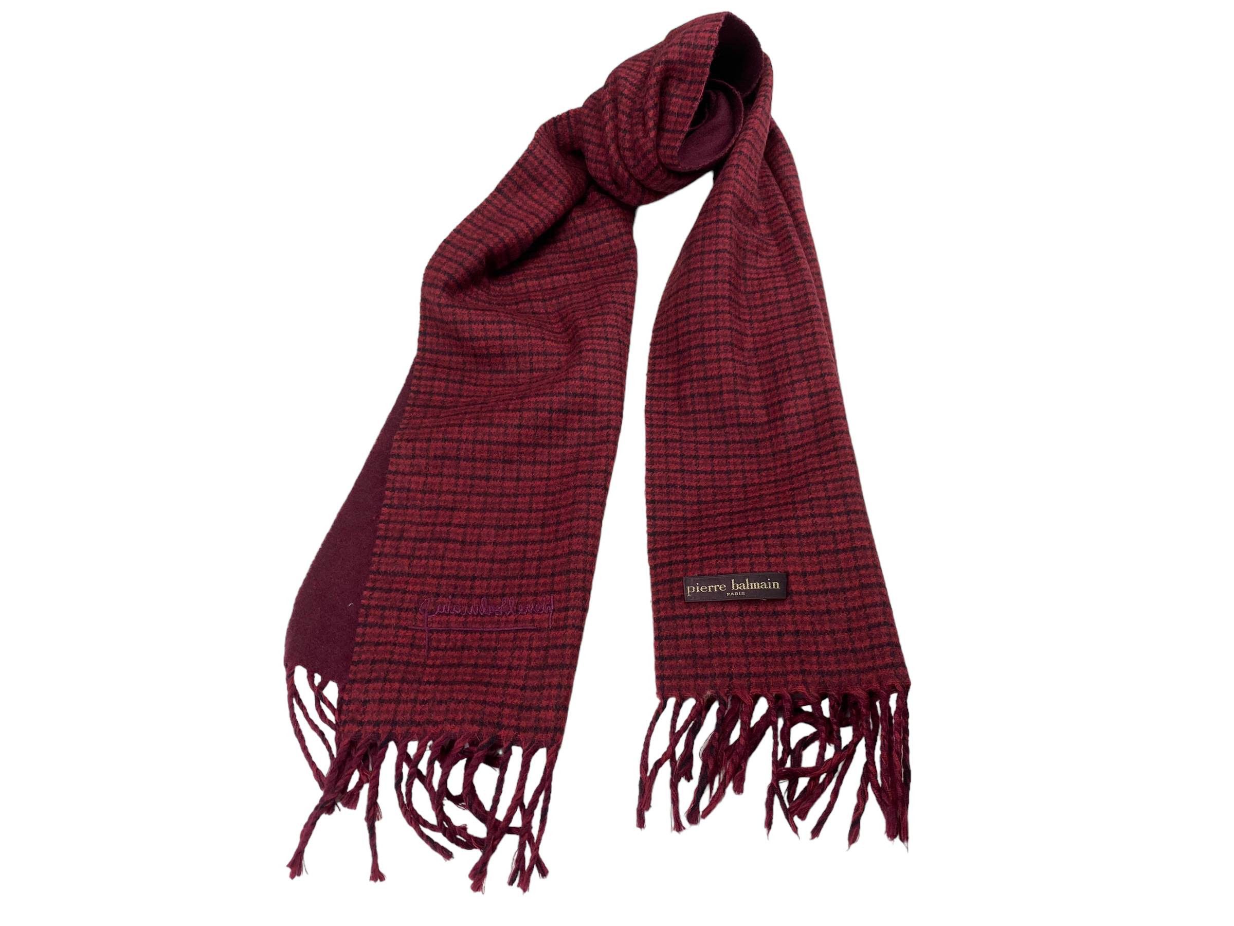 Pierre Balmain × Vintage Pierre Balmain Paris small Checkered Vintage Scarf Size ONE SIZE - 1 Thumbnail