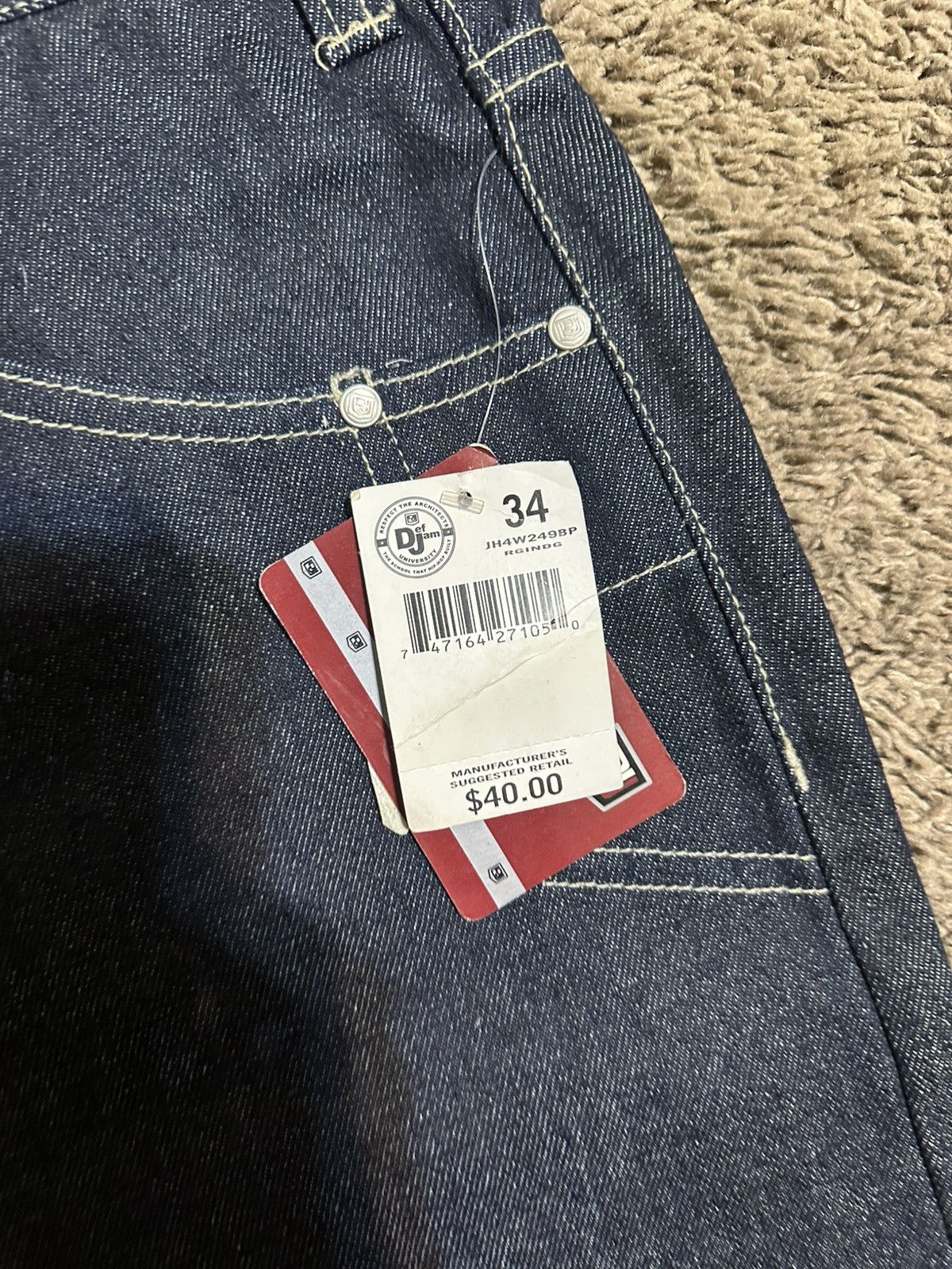 Nike Vintage Def Jam University “triple denim” pants 34x33 Size US 34 / EU 50 - 9 Thumbnail