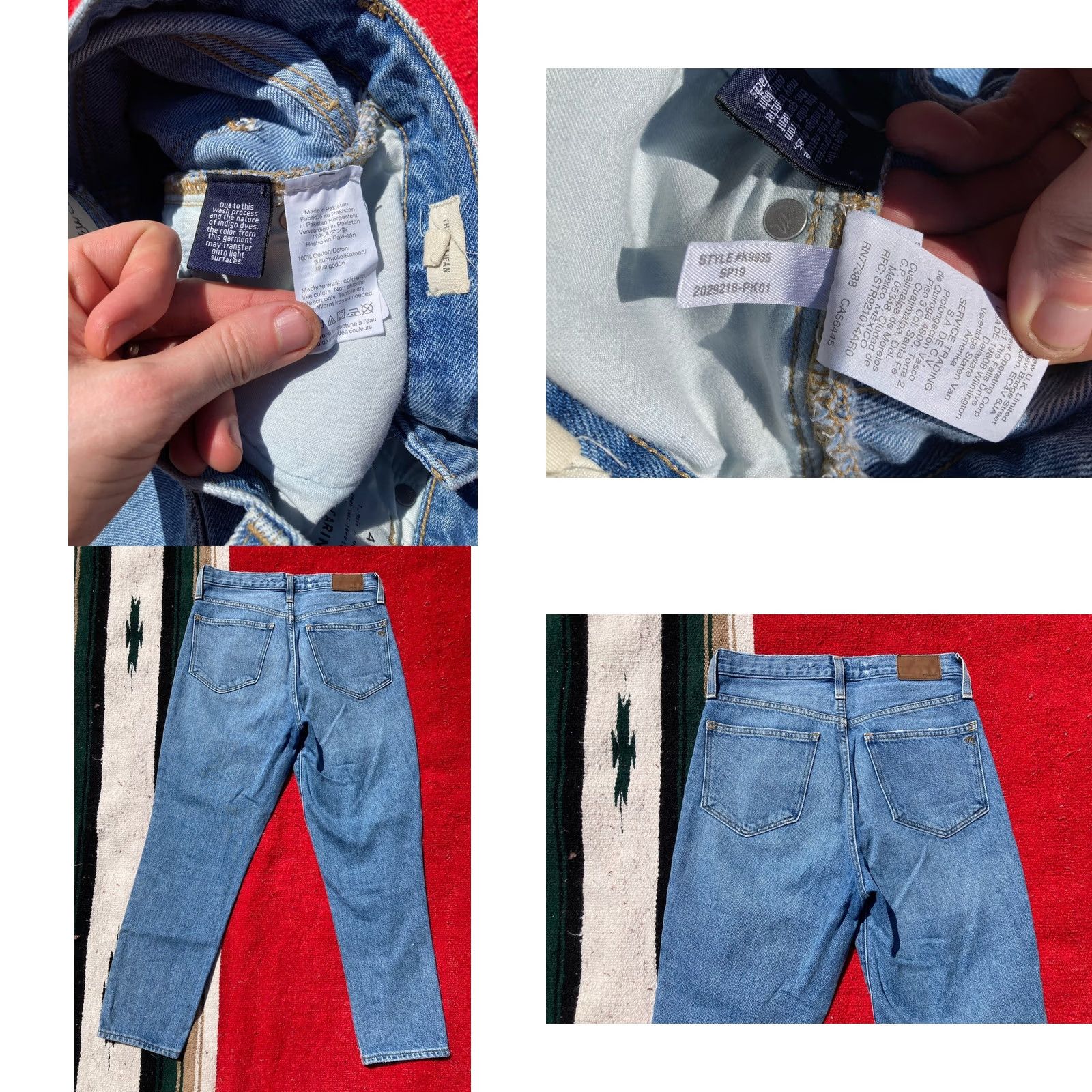 Madewell Madewell Jeans Womens Size 25 Blue Mom High Rise Straight Denim 100% Cotton Inseam 26in Regular Women Type Jeans Size 42" / US 20 - 8 Thumbnail