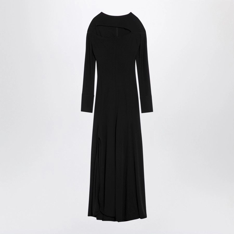 Victoria Beckham o1d2blof1124 Viscose Dress With cut-Out in Black Size M / US 6-8 / IT 42-44 - 1 Thumbnail