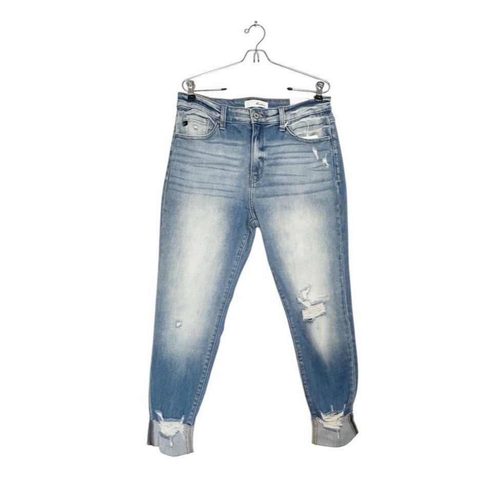 Kancan USA KanCan High Rise Ankle Skinny Distressed Denim Jeans Size 31" - 2 Thumbnail