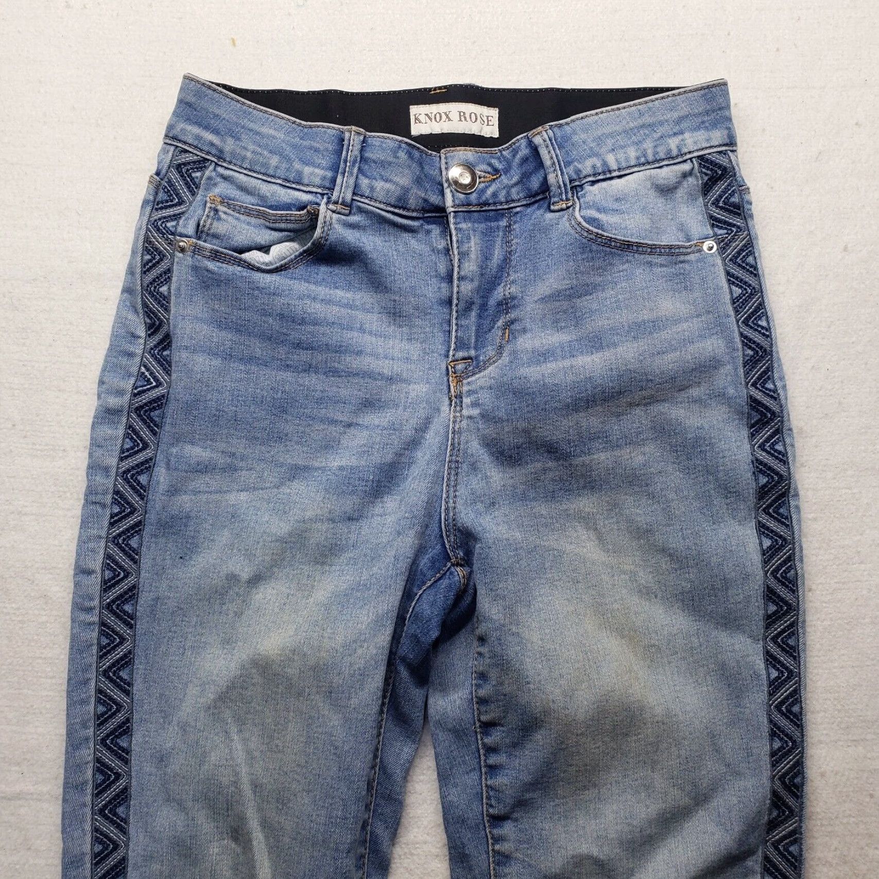 Vintage VINTAGE Knox Rose Skinny Crop Jeans Denim Blue Adult Women's Size 2 Size 26" / US 2 / IT 38 - 2 Thumbnail