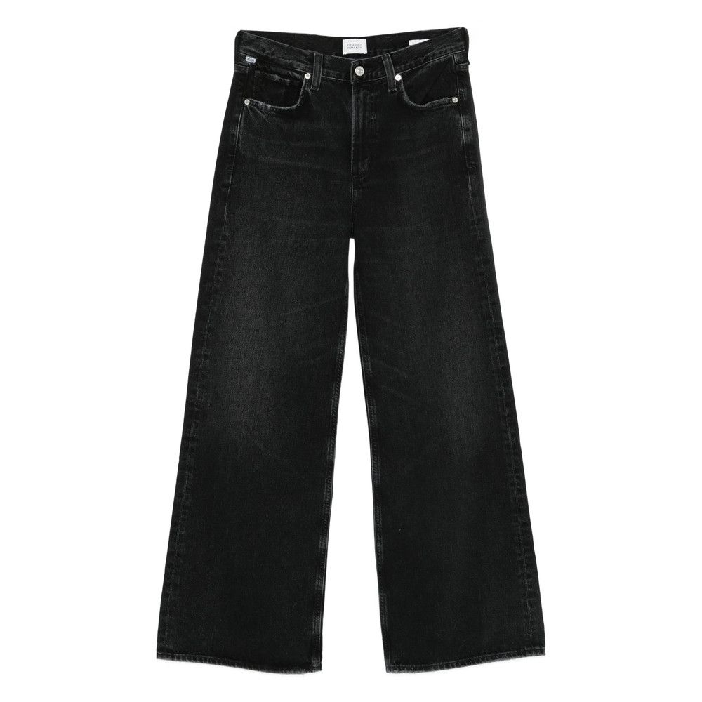 Citizens Of Humanity Citizens Of Humanity BLACK Denim - Wide-Leg Jeans Size 27" / US 4 / IT 40 - 1 Thumbnail