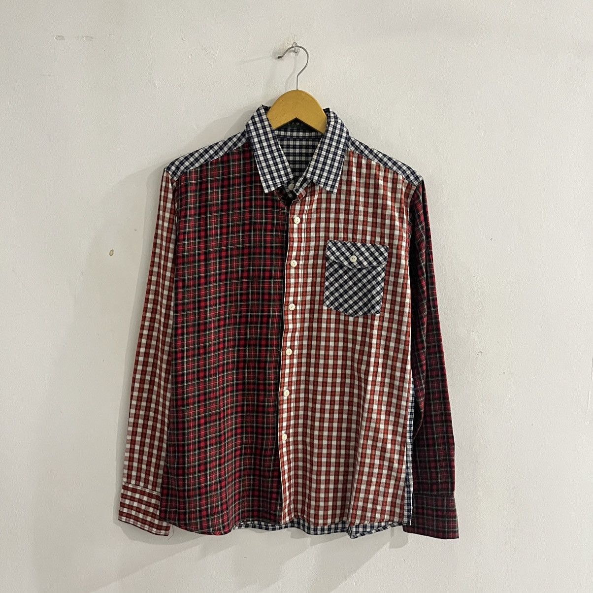 Japanese Brand Flame - Colorblock LS Button Up Shirt Size US M / EU 48-50 / 2 - 1 Thumbnail