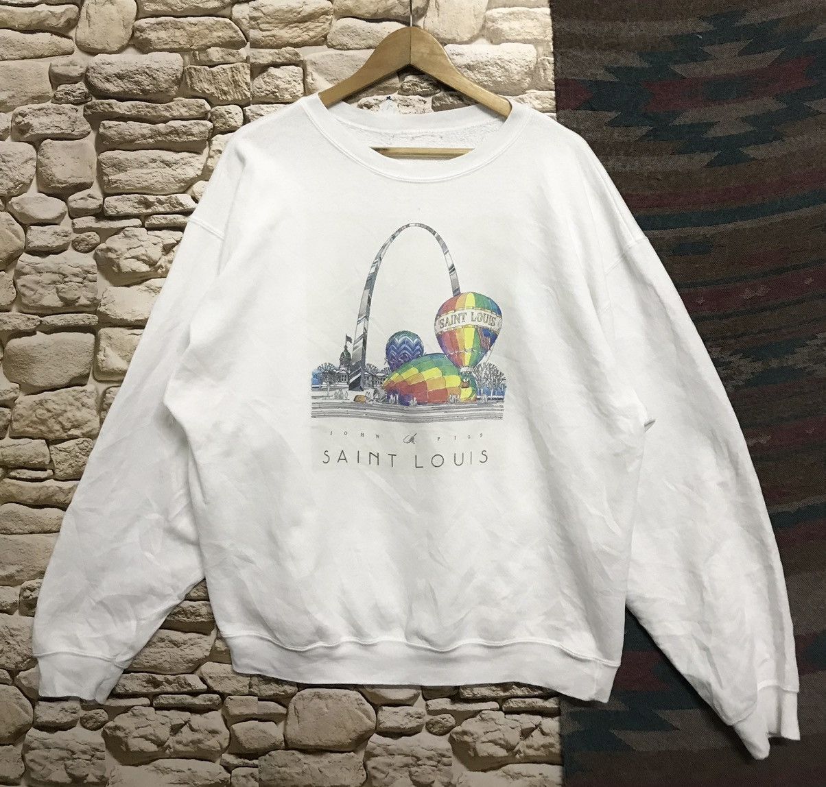 Vintage Vintage Sweatshirt Saint Louis John Pils Size US XL / EU 56 / 4 - 1 Thumbnail