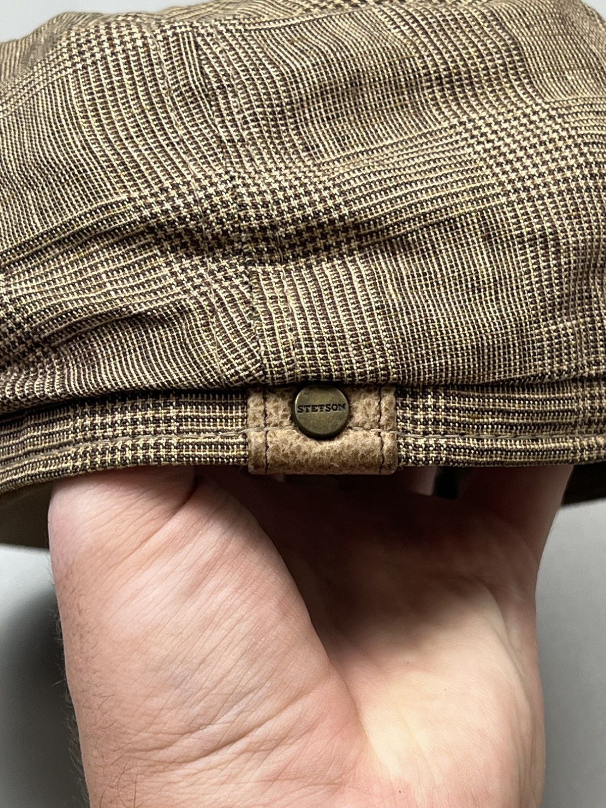 Stetson Stetson Beige Cotton Flat Cap Hat (Y0484) Size ONE SIZE - 4 Thumbnail