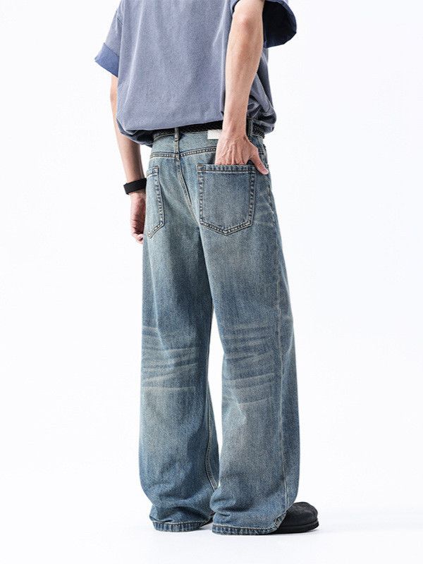 Japanese Brand Men's American Cleanfit Retro Washed Whiskered Jeans Size US 32 / EU 48 - 4 Thumbnail