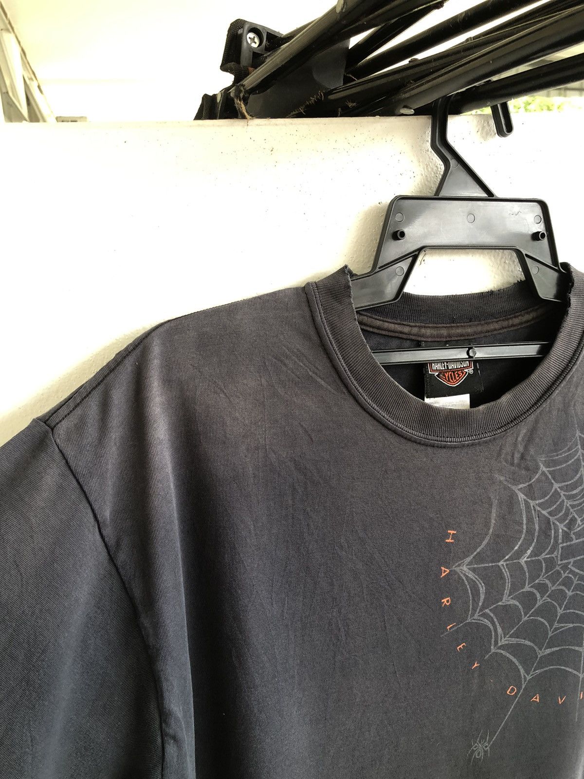 Harley Davidson Vintage 00s Harley Davidson Spider Web Faded Tee Size US L / EU 52-54 / 3 - 8 Thumbnail