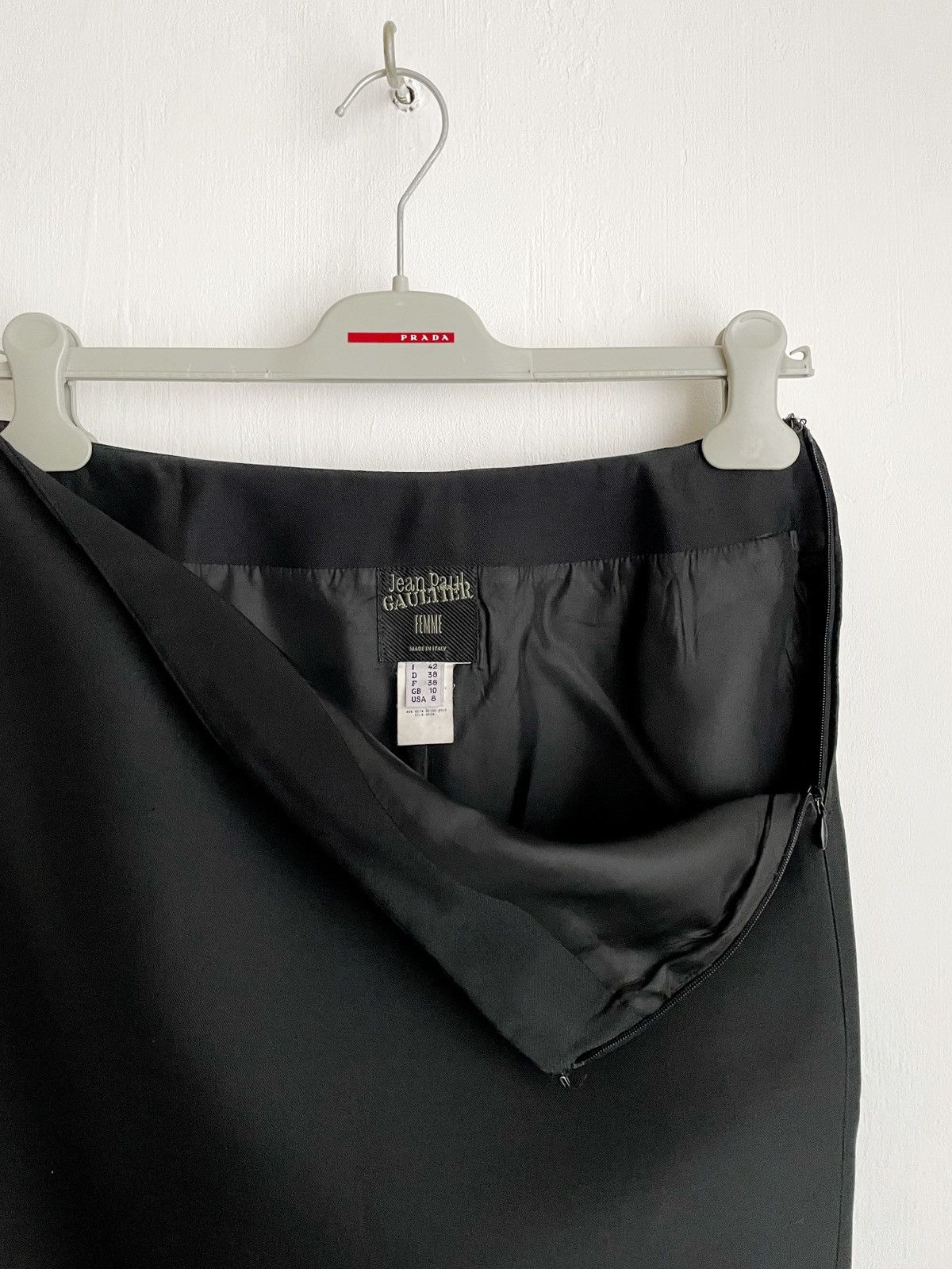 Jean Paul Gaultier Jean Paul Gaultier Black Midi Skirt IT42 M – Wool Silk Italy Size 28" / US 6 / IT 42 - 2 Thumbnail